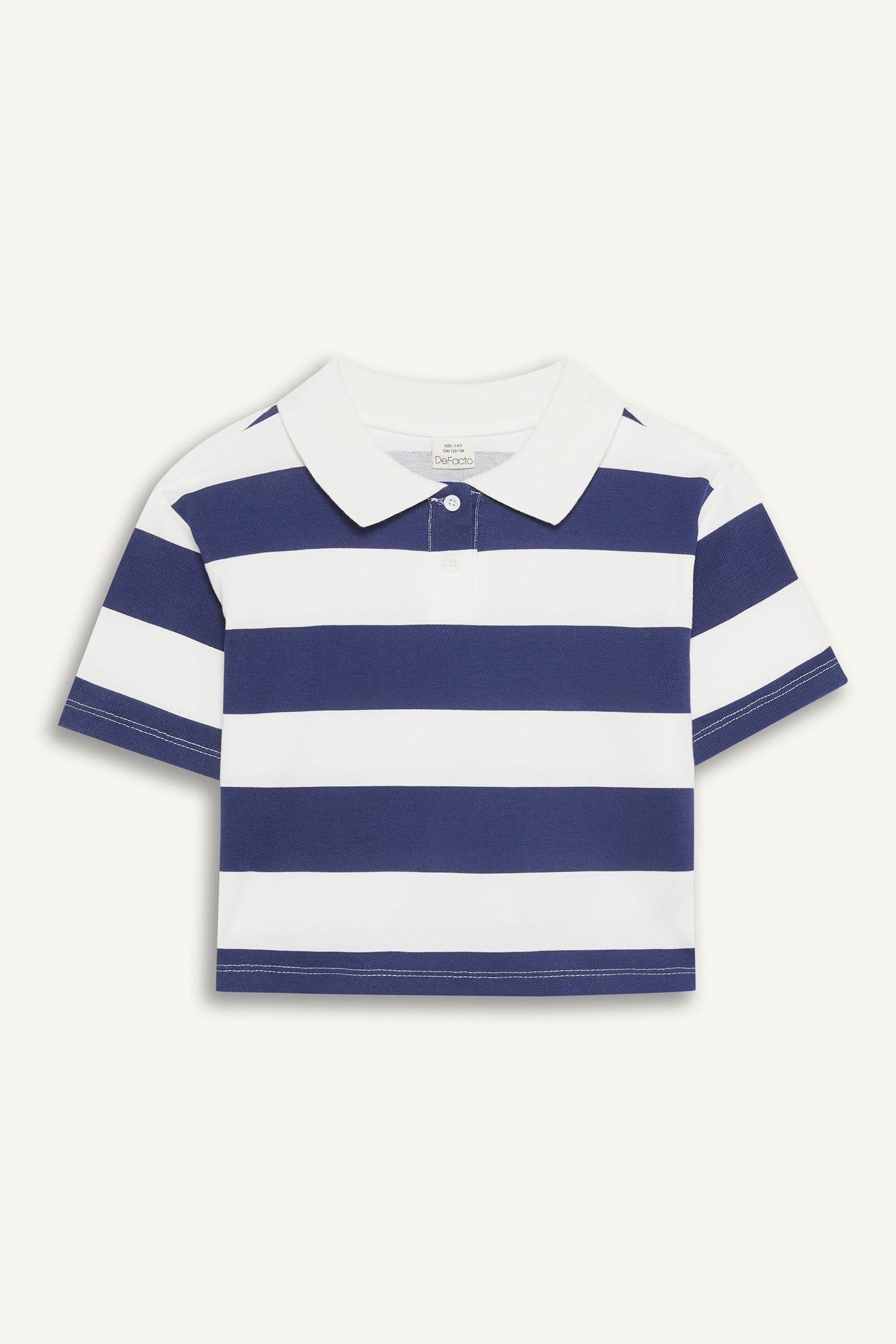 تيشيرت بولو مخطط نص ردن قصة مريحة