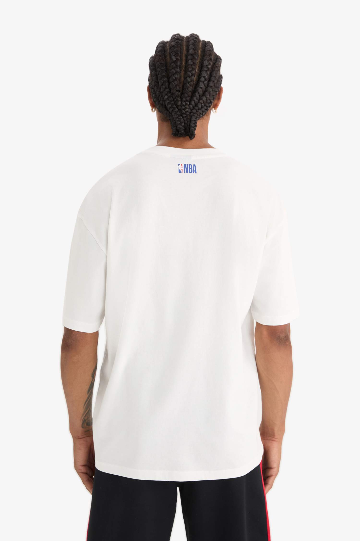 DeFactoFit NBA Chicago Bulls Oversize Geniş Kalıp Bisiklet Yaka Kısa Kollu Tişört