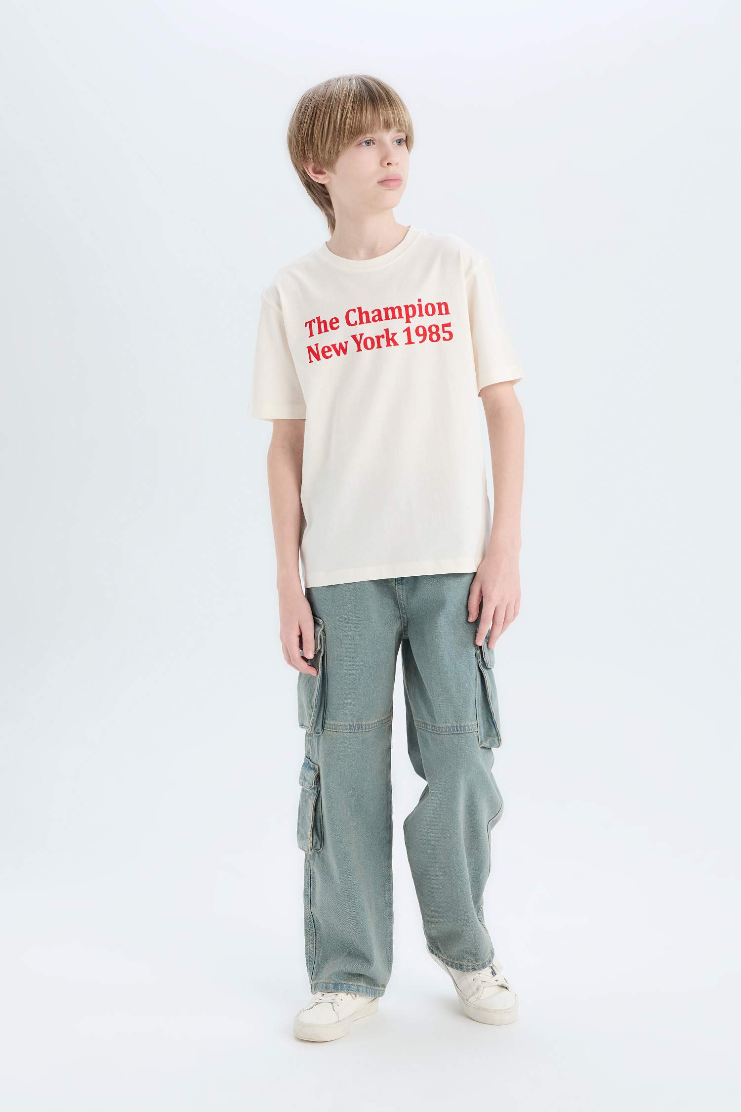 Boy Crew Neck Printed Short Sleeve T-Shirt