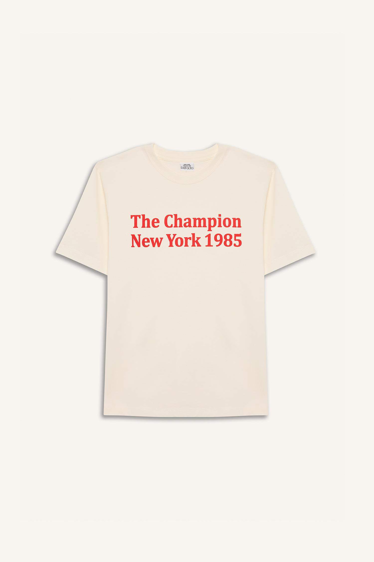 Boy Crew Neck Printed Short Sleeve T-Shirt