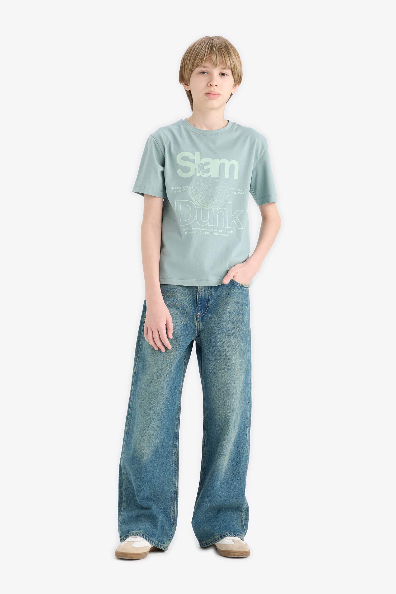 Boy Crew Neck Printed Short Sleeve T-Shirt