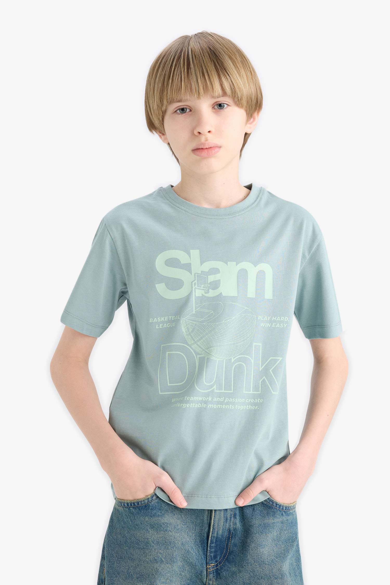 Boy Crew Neck Printed Short Sleeve T-Shirt
