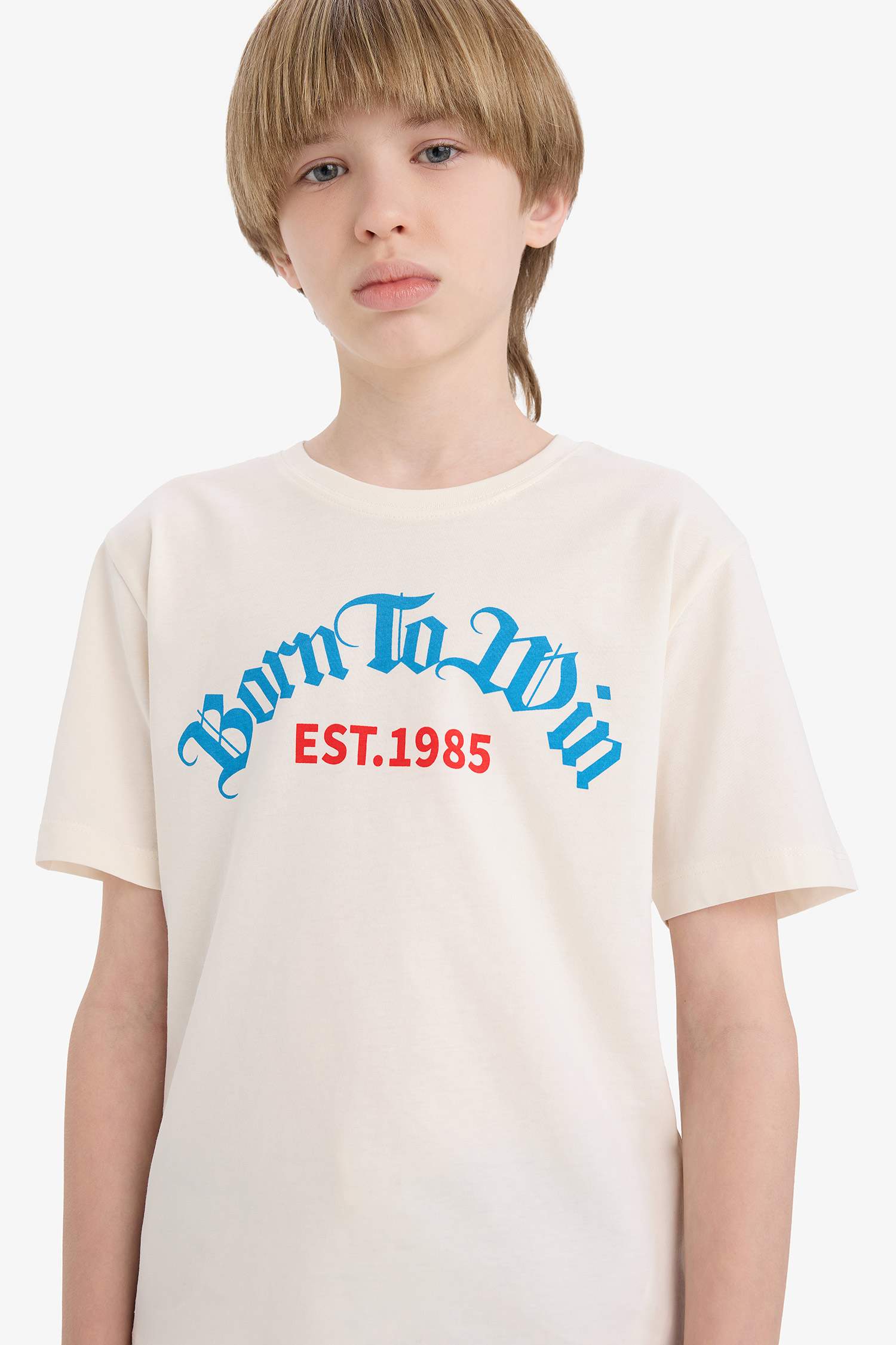Boy Regular Fit Crew Neck Printed T-Shirt