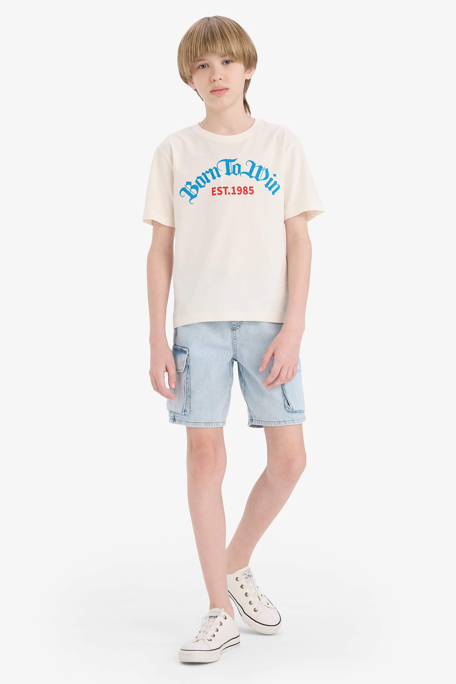 Boy Regular Fit Crew Neck Printed T-Shirt