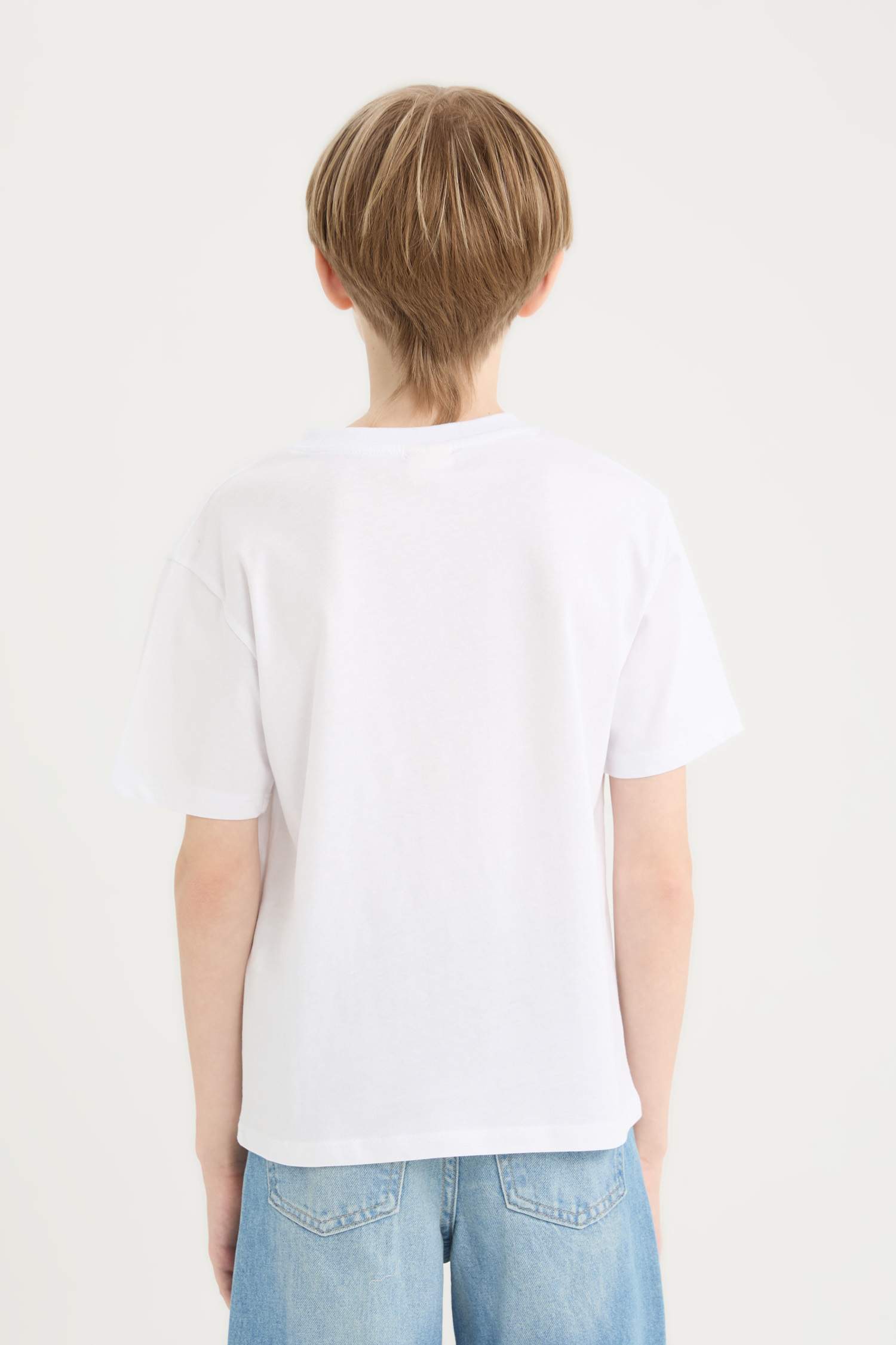 T-shirt imprimé à col rond et manches courtes pour garçon