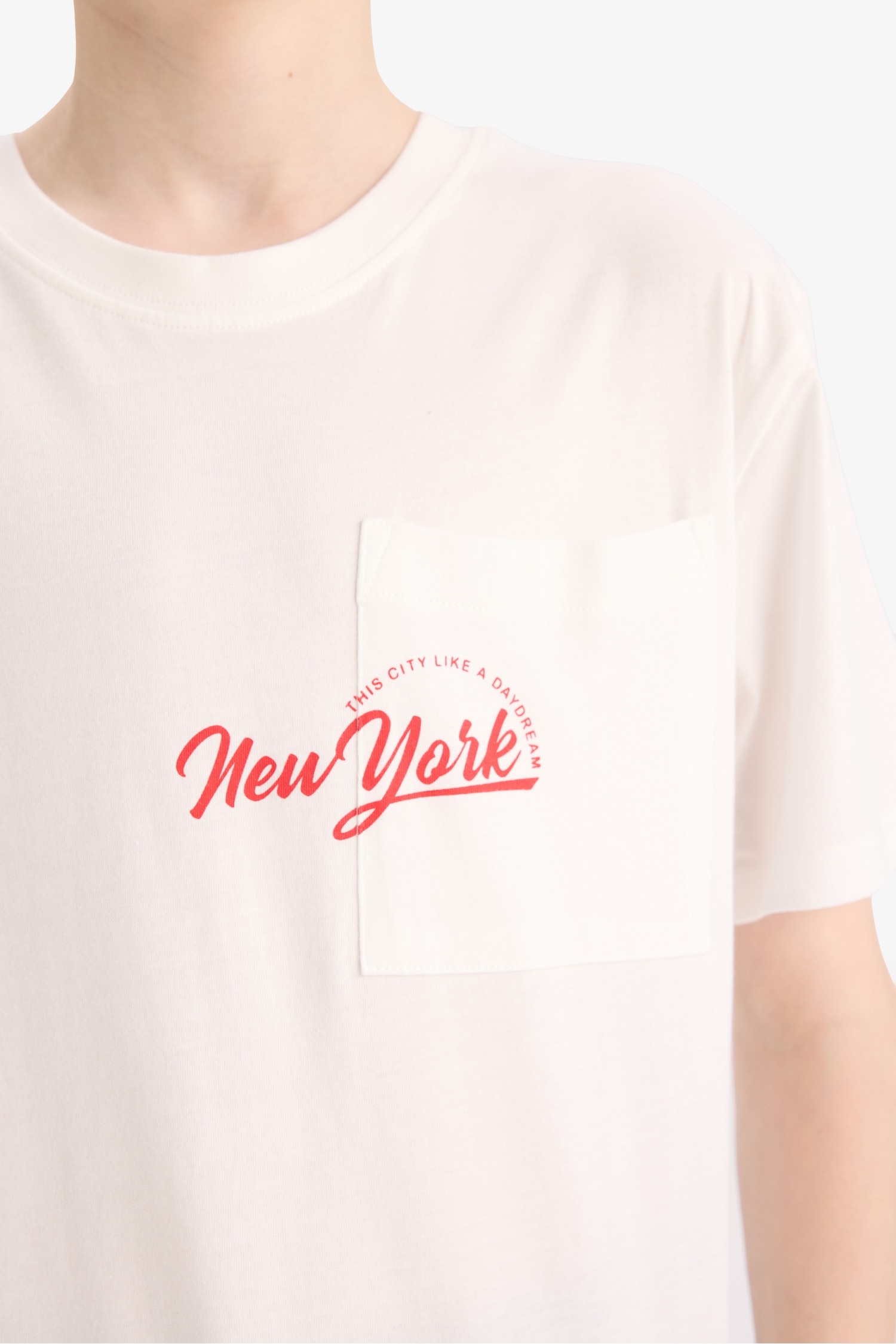 Erkek Çocuk Bisiklet Yaka Baskılı Kısa Kollu Tişört