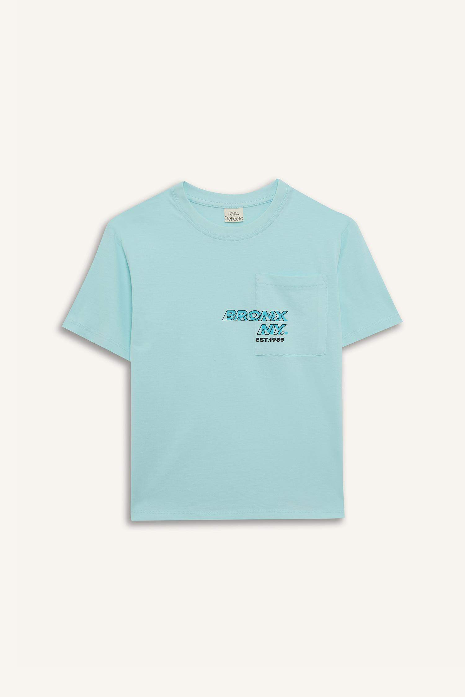 T-shirt imprimé à col rond et manches courtes pour garçon