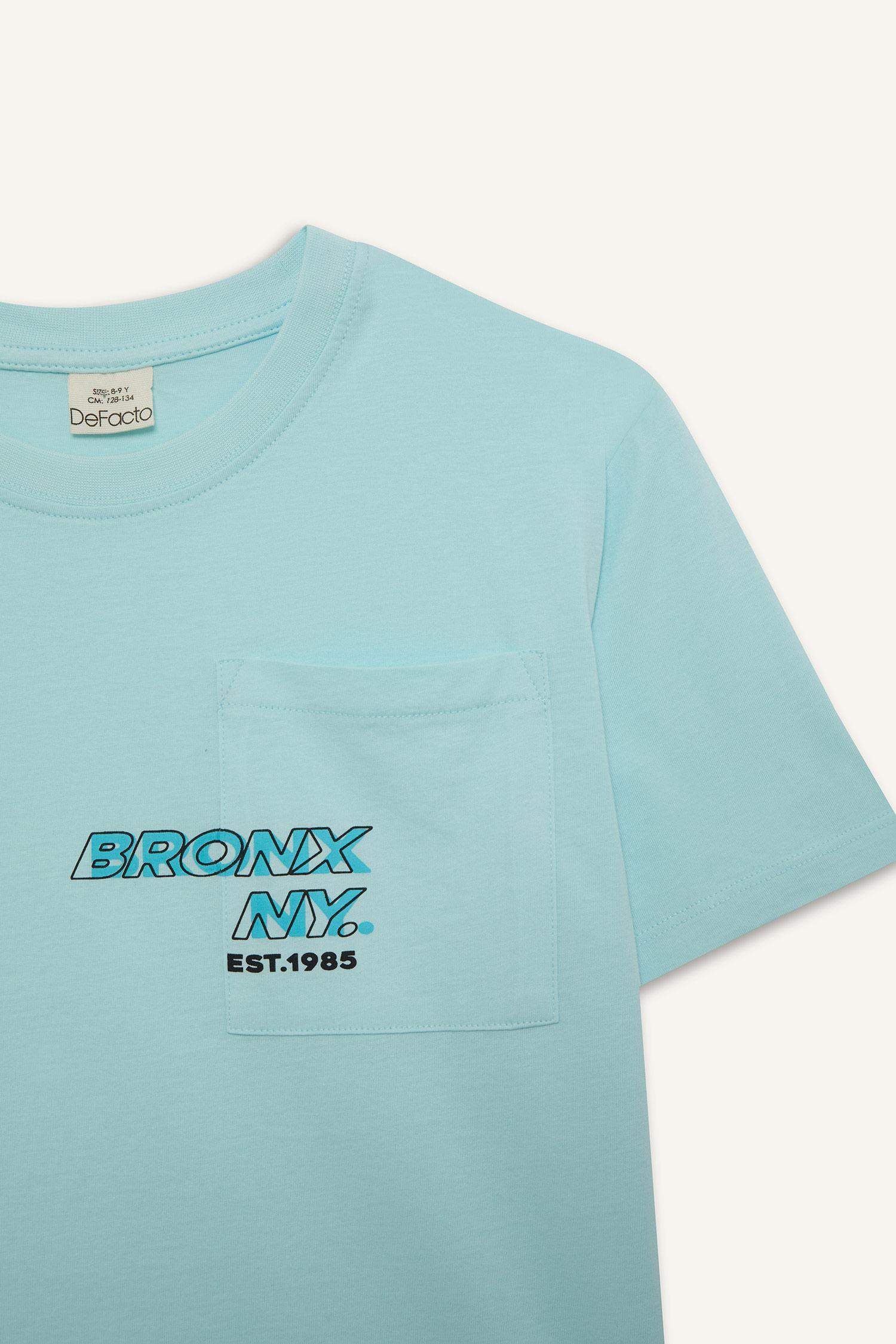 T-shirt imprimé à col rond et manches courtes pour garçon