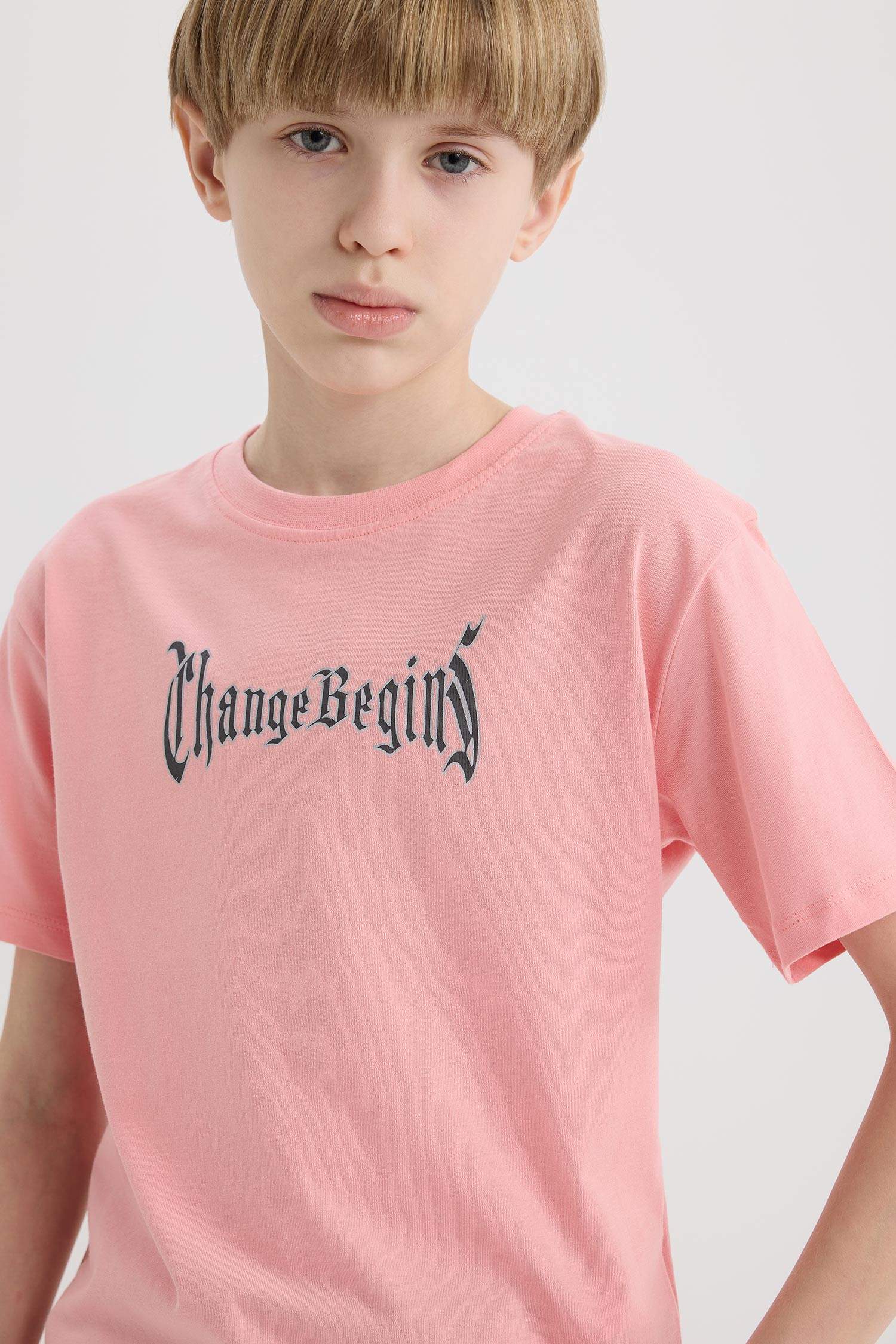 Boy New Regular Fit Crew Neck Printed T-Shirt