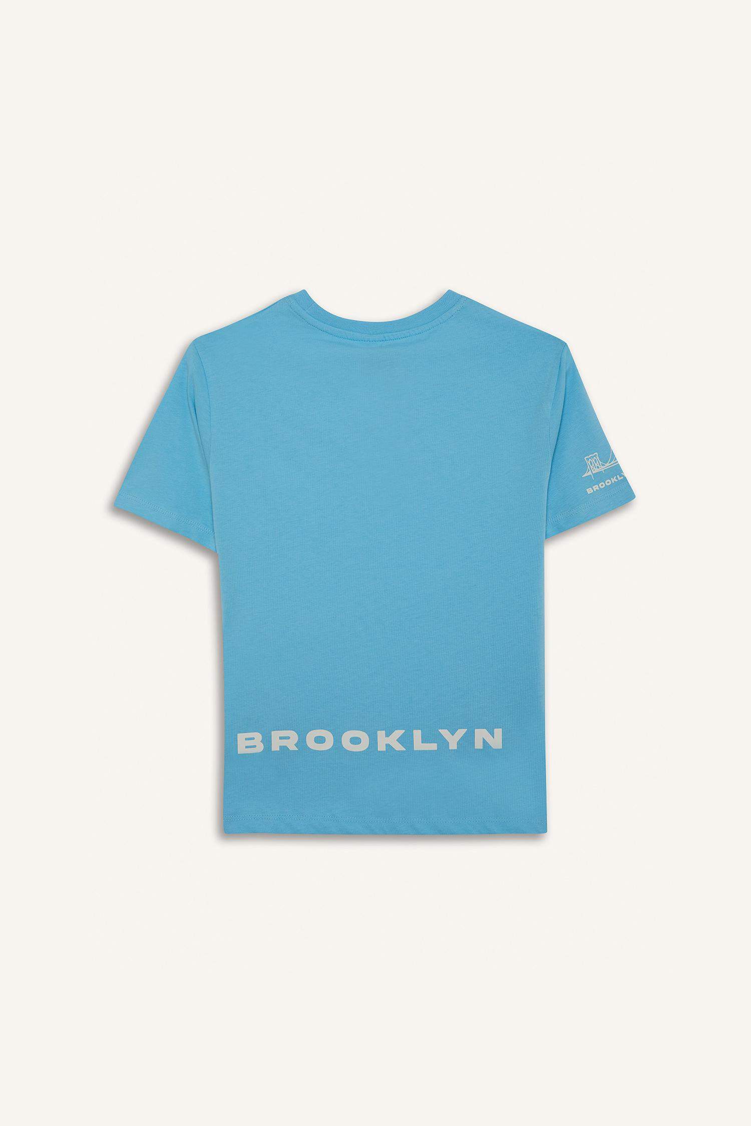 Erkek Çocuk Bisiklet Yaka Baskılı Kısa Kollu Tişört