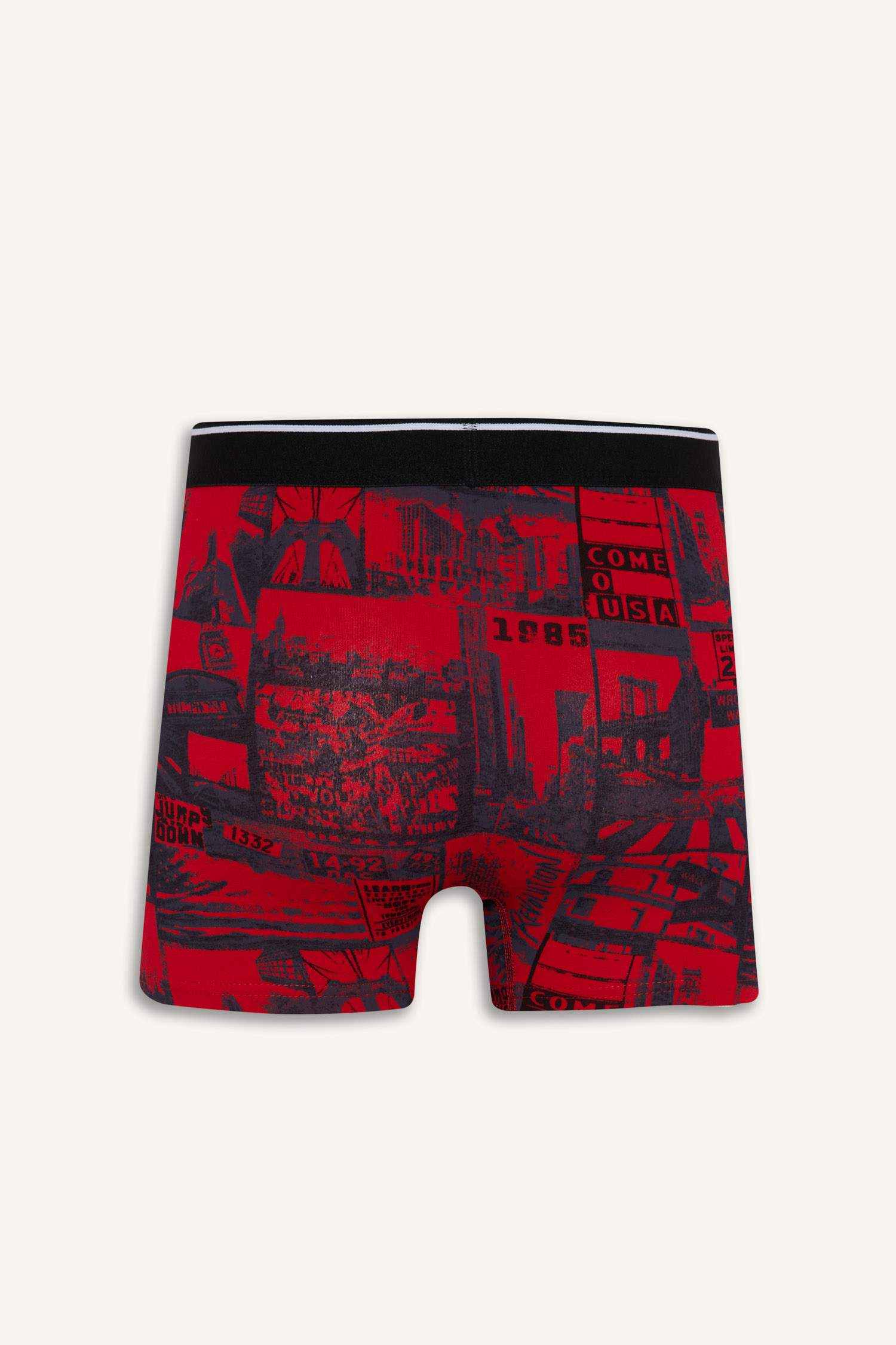 Regular Fit Retro Patterned 3 Piece Boxers