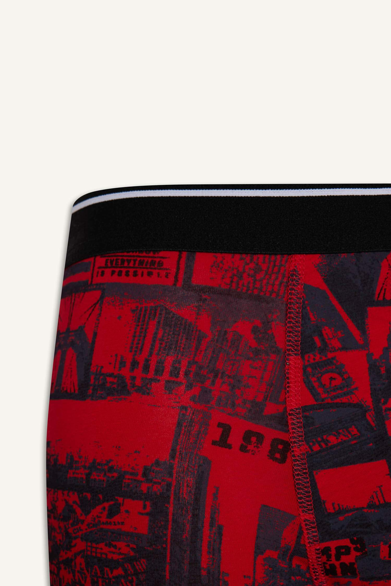 Regular Fit Retro Patterned 3 Piece Boxers