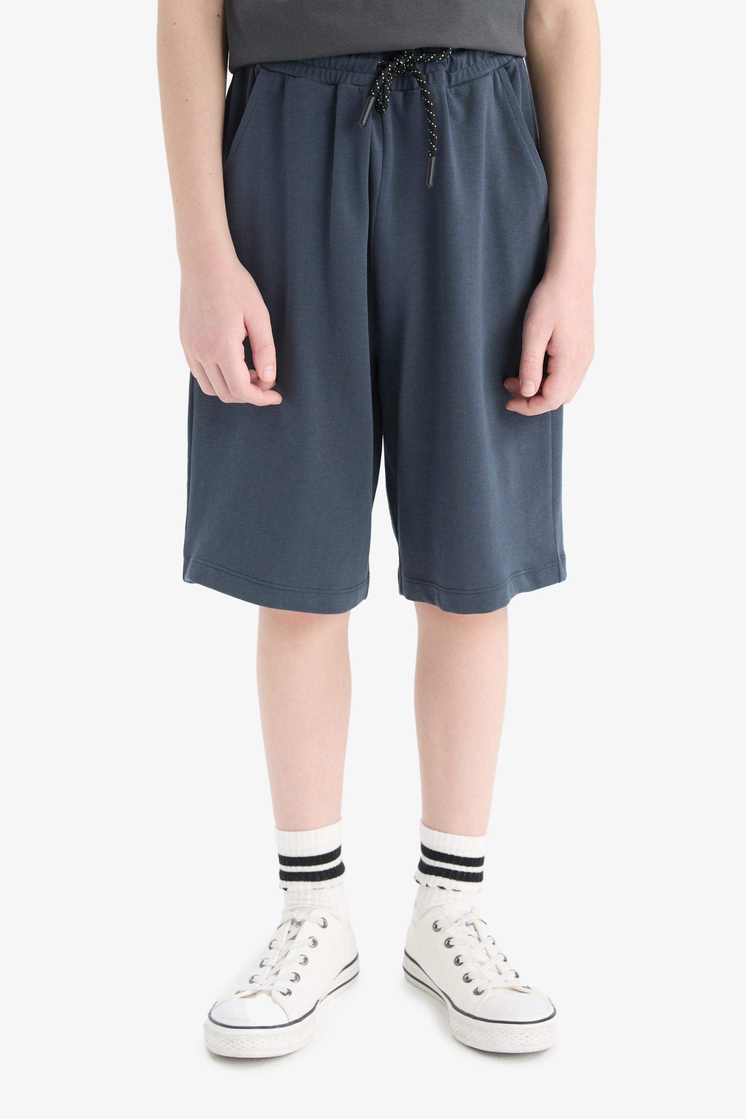 Erkek Çocuk Beli Lastikli Basic Düz Şort