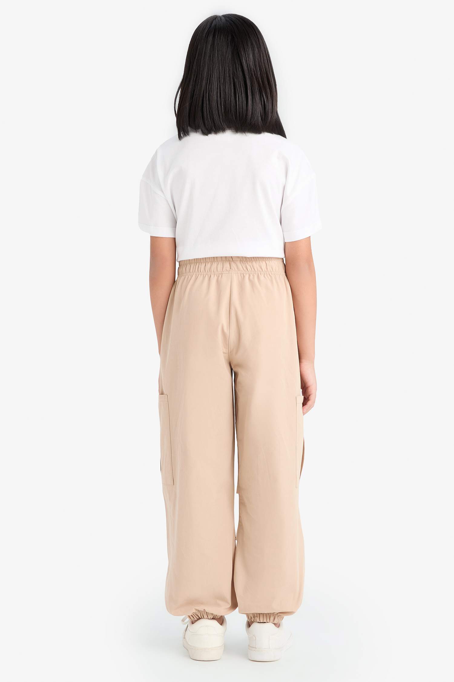 Kız Çocuk Paraşüt Kargo Cepli Jogger Paça Pantolon