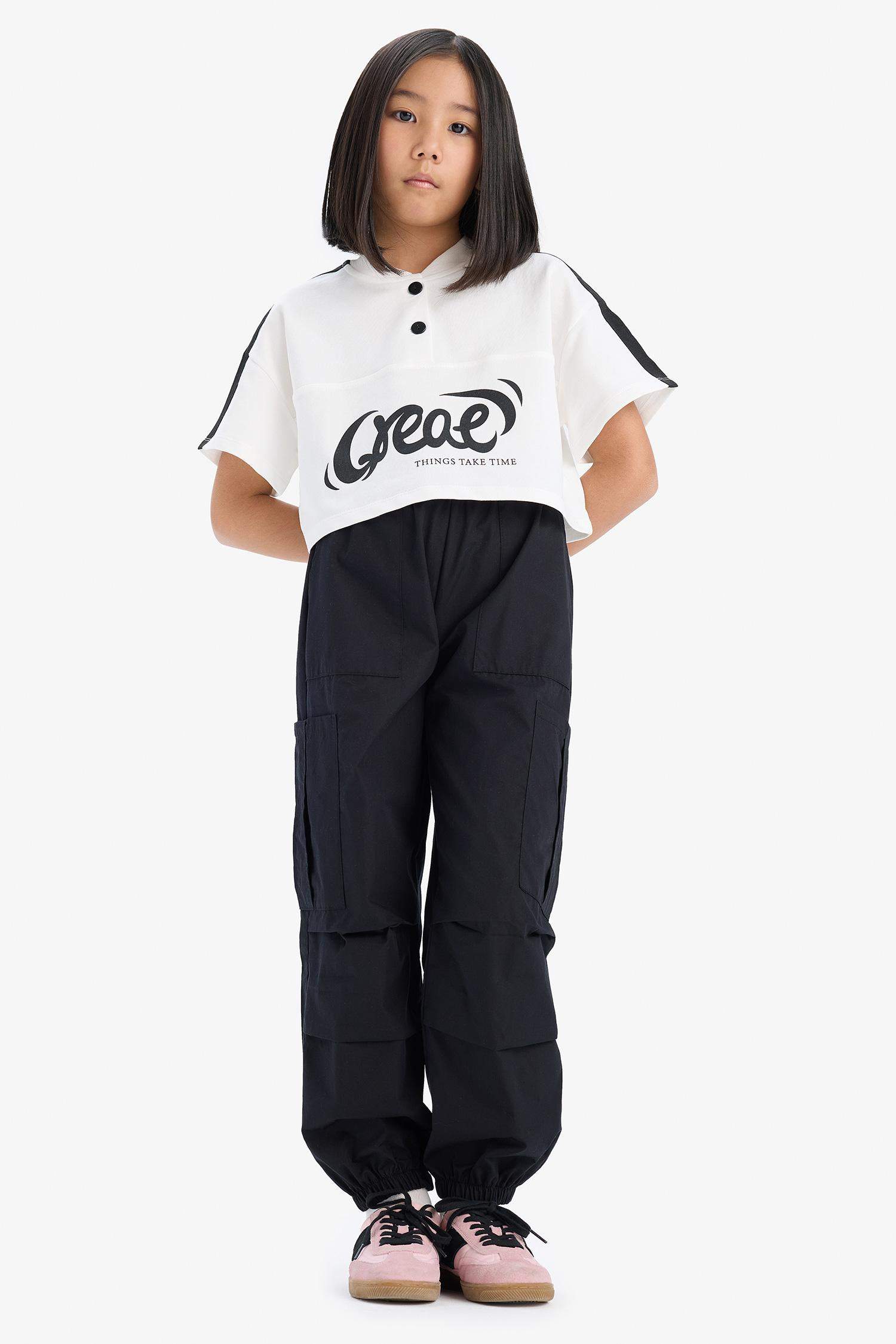 Girl Parachute Jogger Cargo Pants