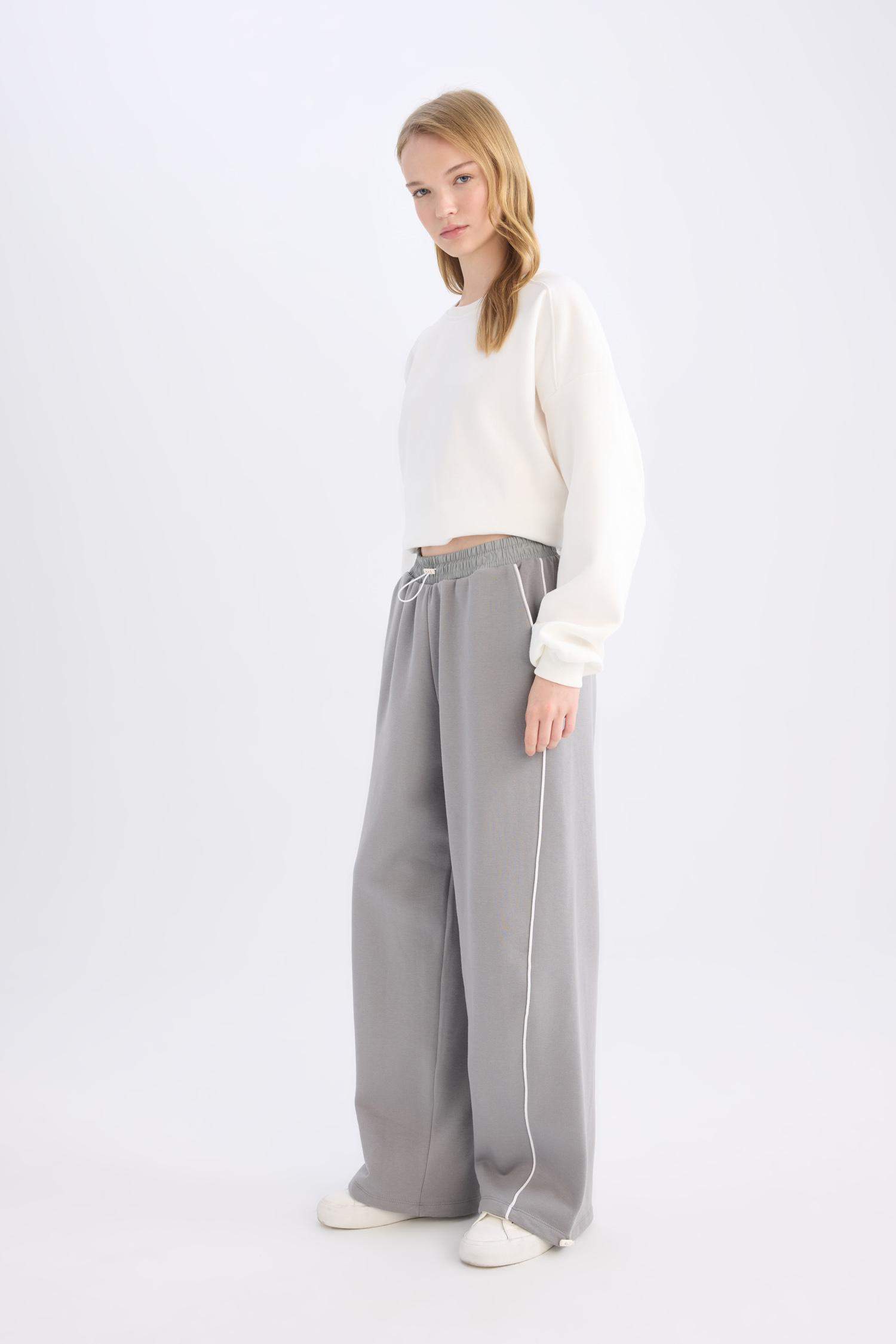 Coool Beli Lastikli Wide Leg Geniş Bol Paça Eşofman Altı