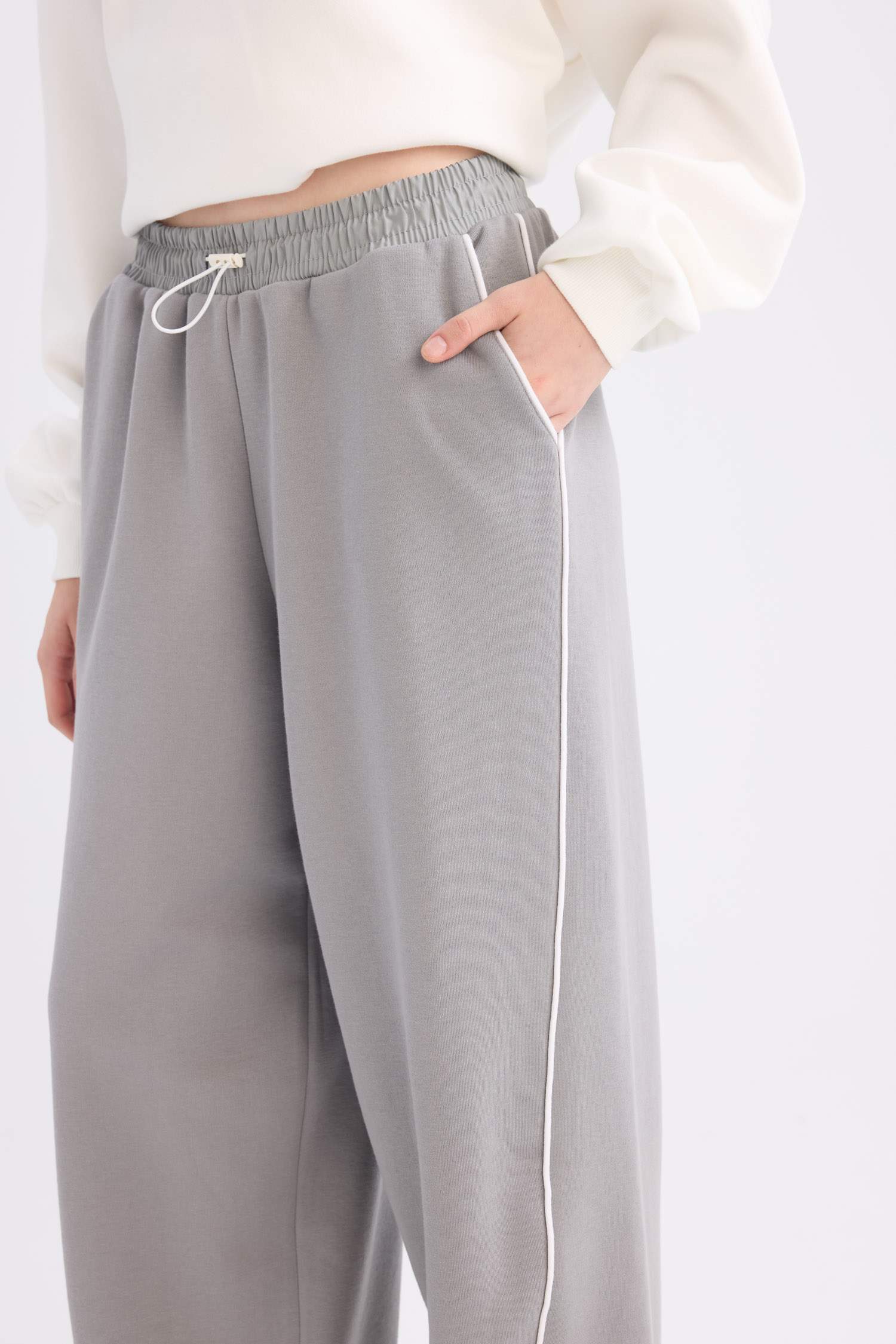 Coool Beli Lastikli Wide Leg Geniş Bol Paça Eşofman Altı