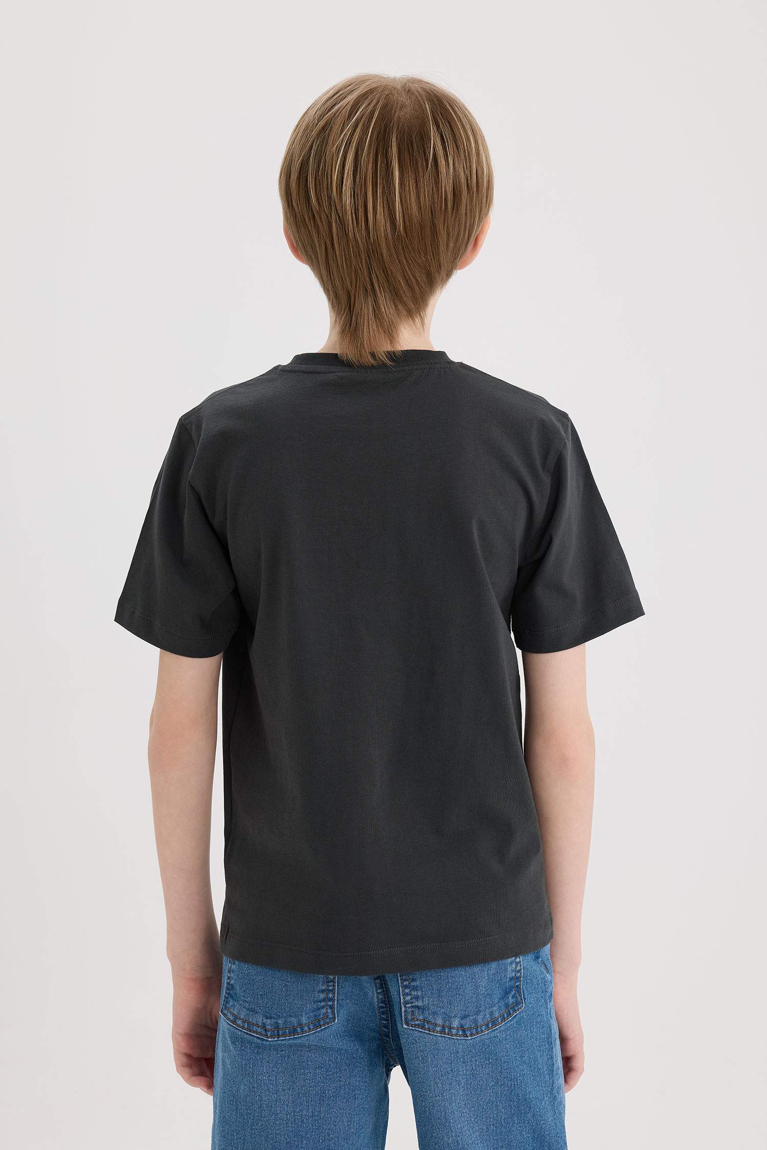 T-shirt imprimé à col rond et manches courtes pour garçon