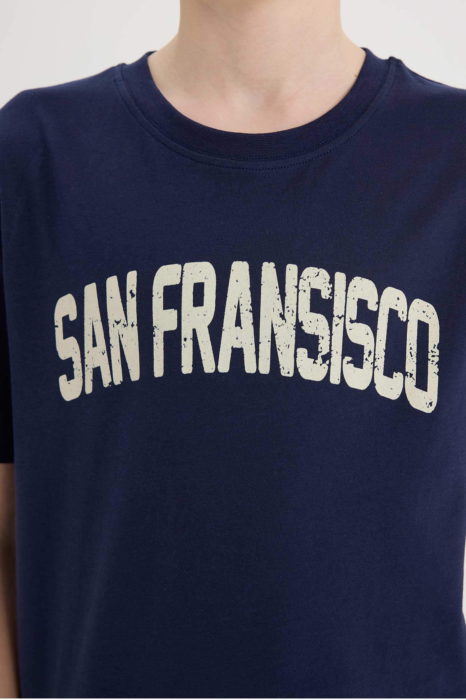 T-shirt imprimé à col rond et manches courtes pour garçon