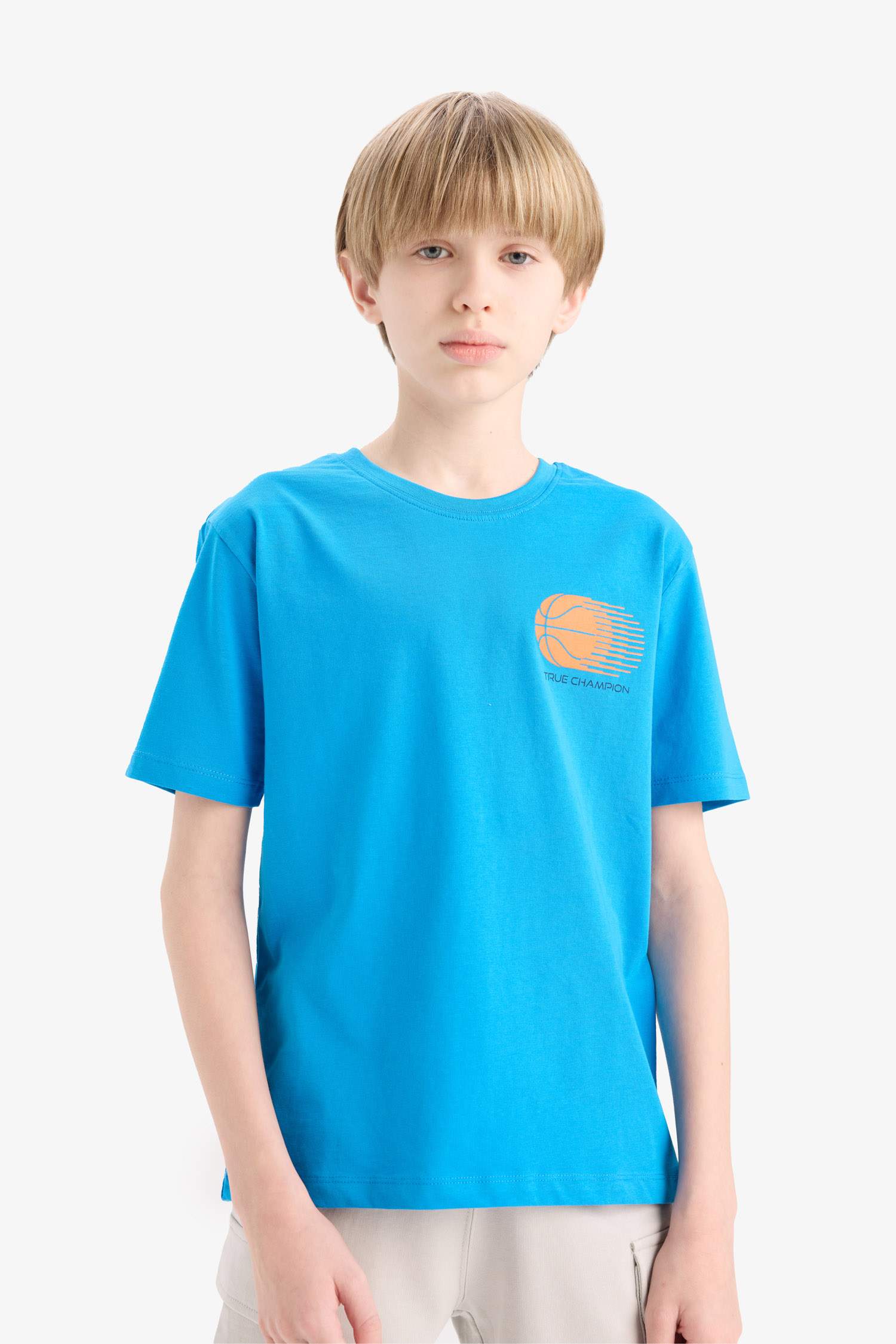Boy Crew Neck Printed Short Sleeve T-Shirt