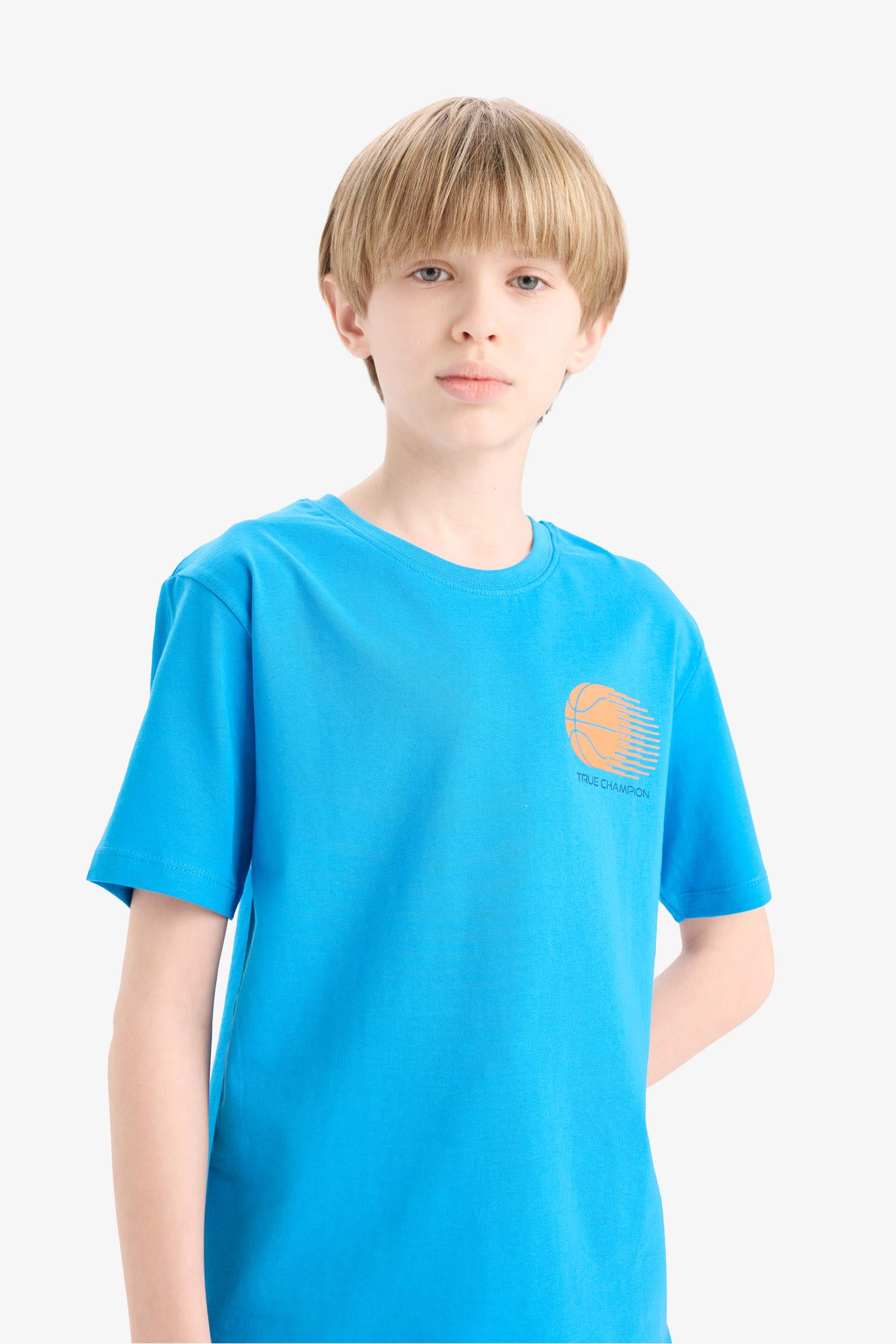 Boy Crew Neck Printed Short Sleeve T-Shirt