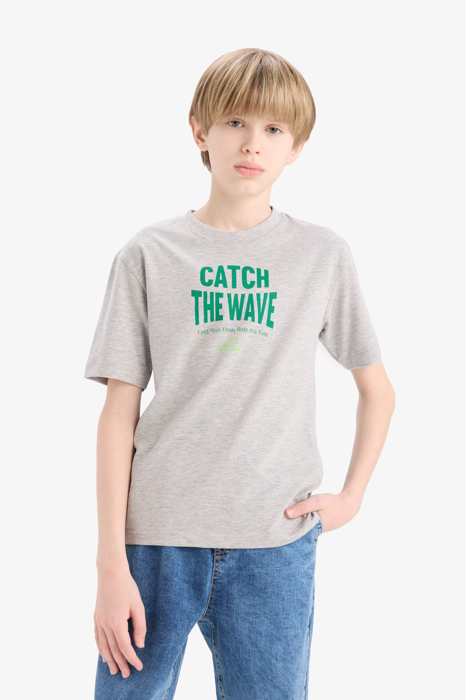 Boy Regular Fit Crew Neck Printed T-Shirt
