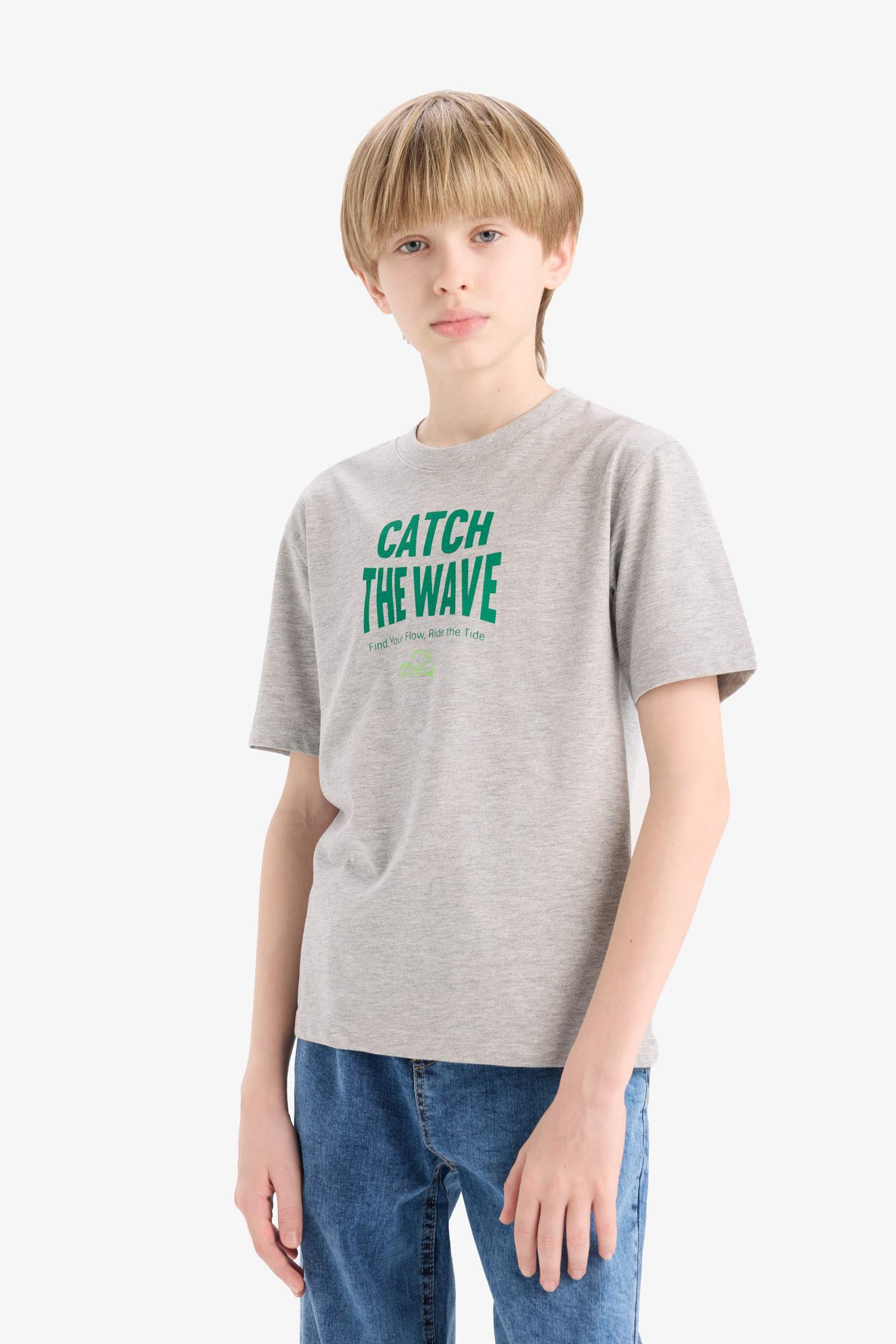 Boy Regular Fit Crew Neck Printed T-Shirt