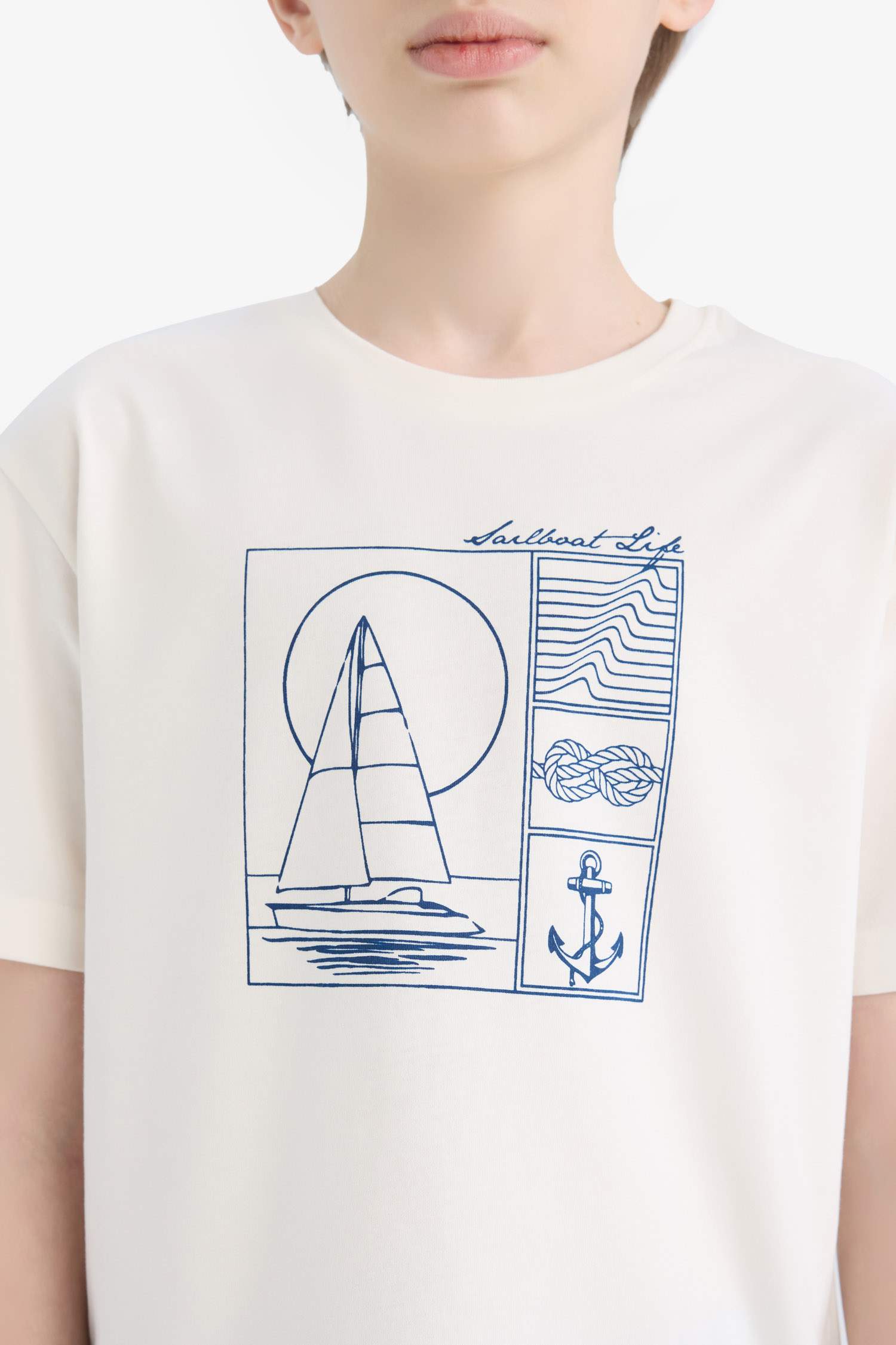 Boy Crew Neck Printed Short Sleeve T-Shirt