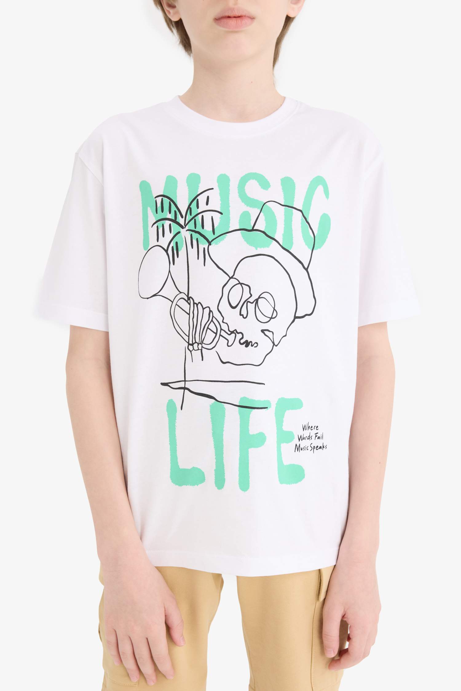 Boy Regular Fit Crew Neck Printed T-Shirt