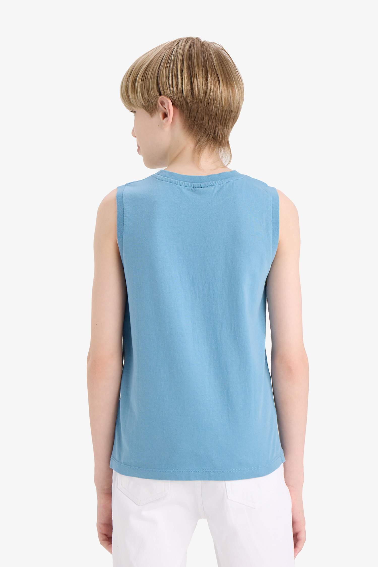 Erkek Çocuk Bisiklet Yaka Baskılı Atlet