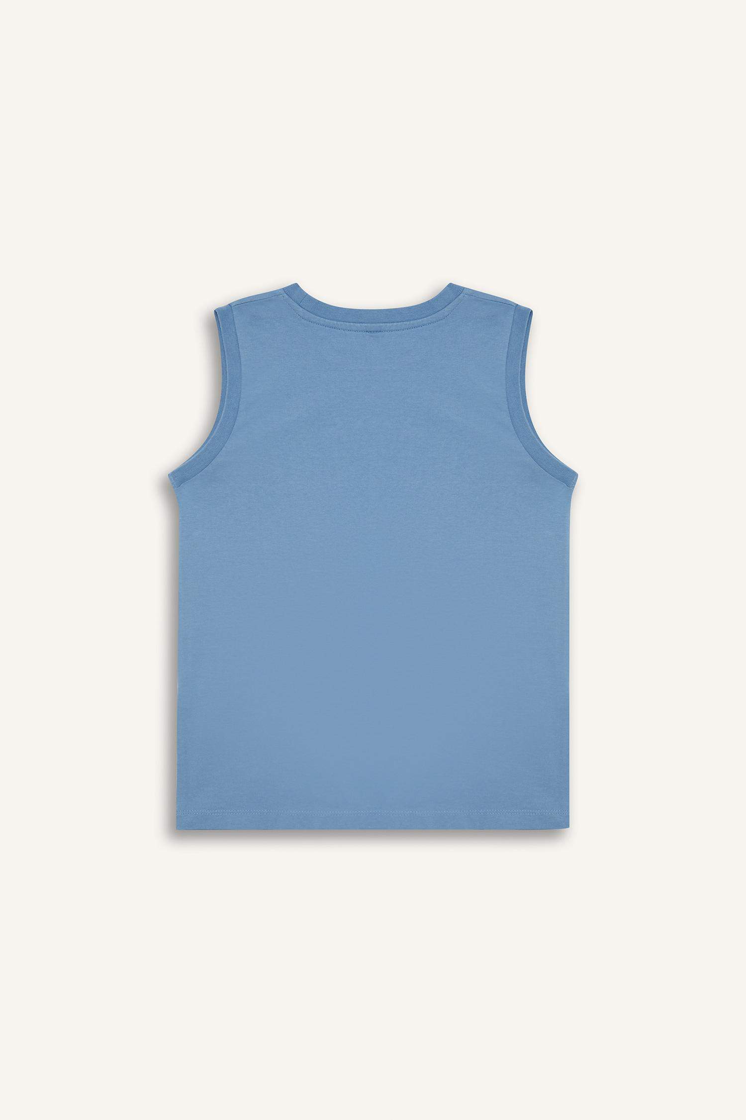 Erkek Çocuk Bisiklet Yaka Baskılı Atlet