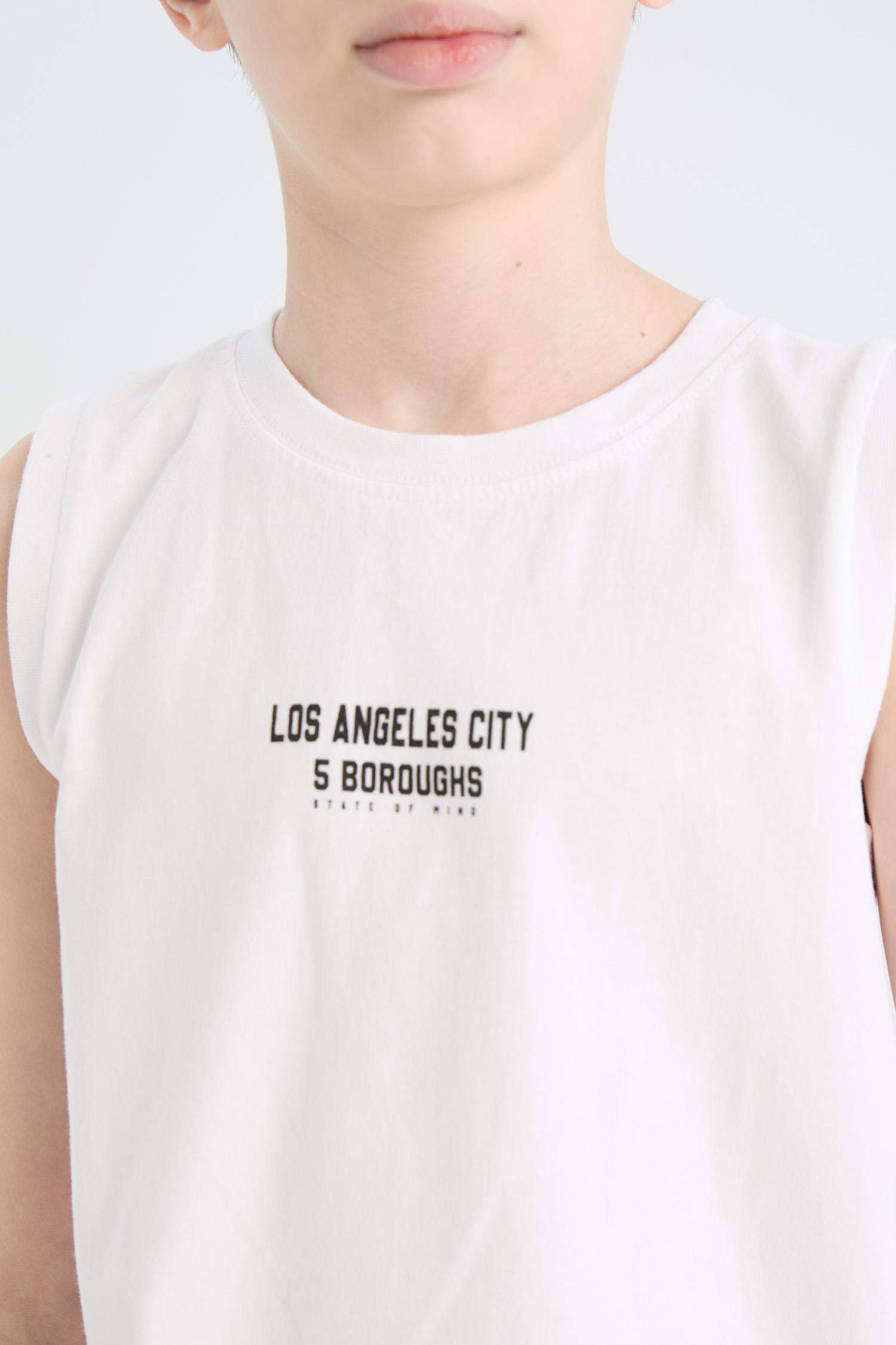 Erkek Çocuk Bisiklet Yaka Baskılı Atlet