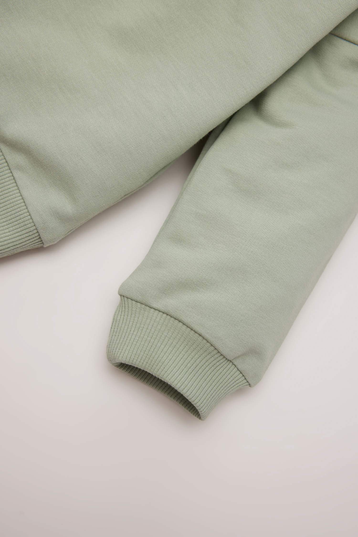 Kız Bebek Büyük Yaka Düğmeli Sweatshirt