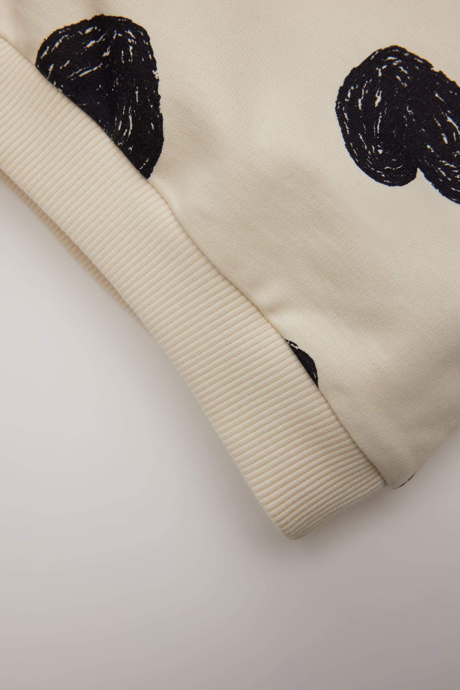 Baby Girl Crew Neck Heart Patterned Sweatshirt