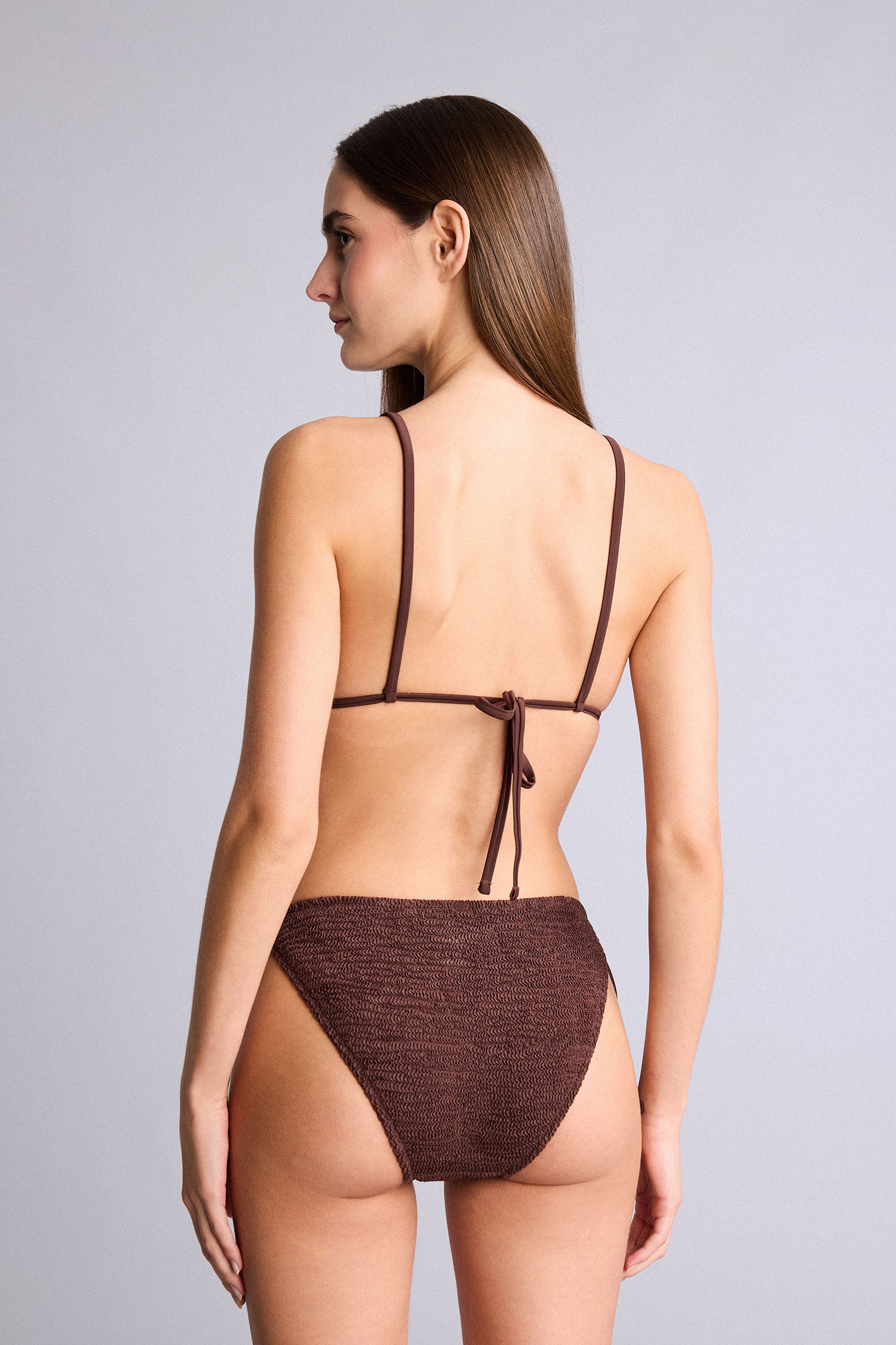 DeFacto Regular Fit Kırışık Dokulu Bikini Alt görsel 4