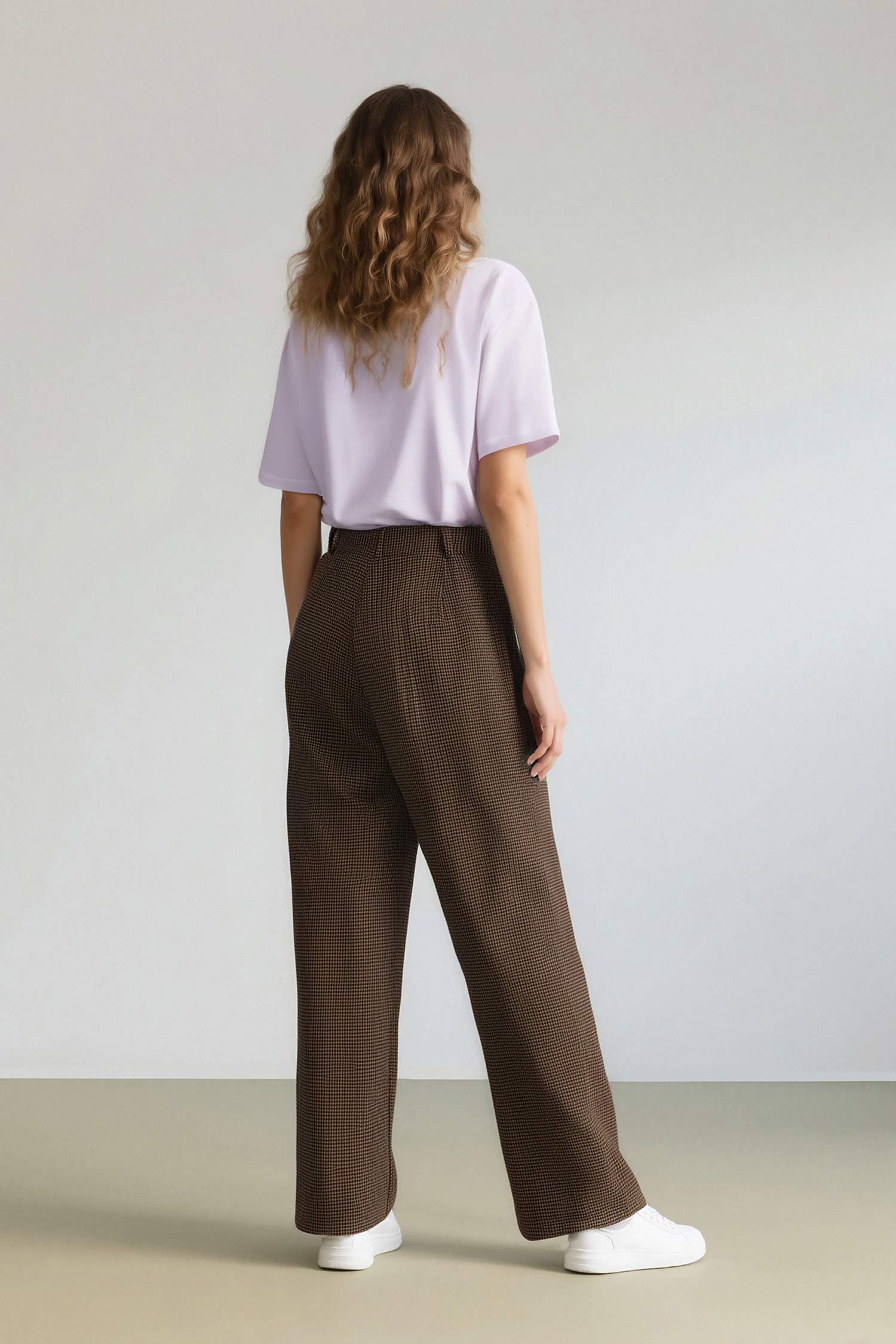 Carrot Fit Darted High Waist Trousers