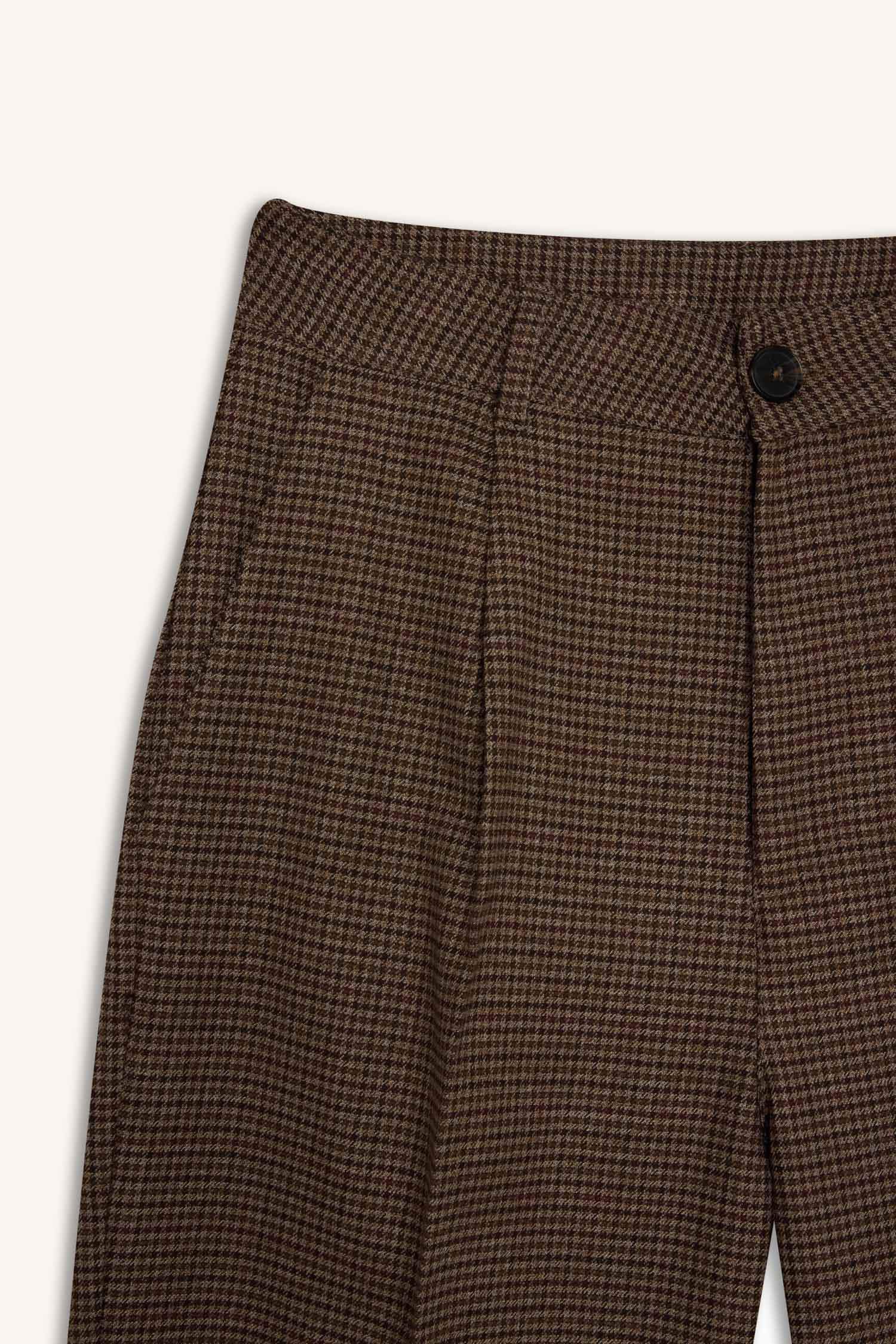 Carrot Fit Darted High Waist Trousers