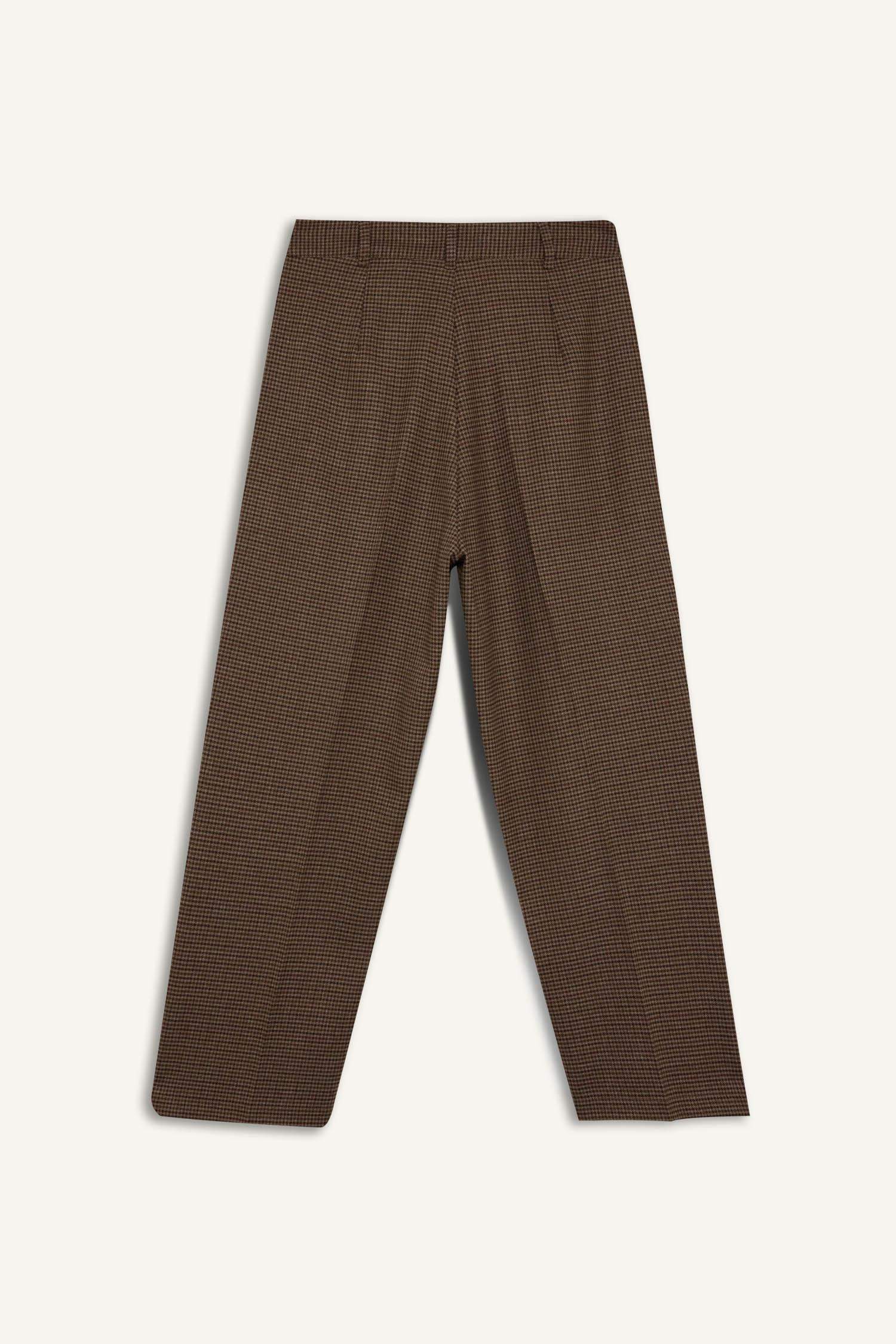 Carrot Fit Darted High Waist Trousers