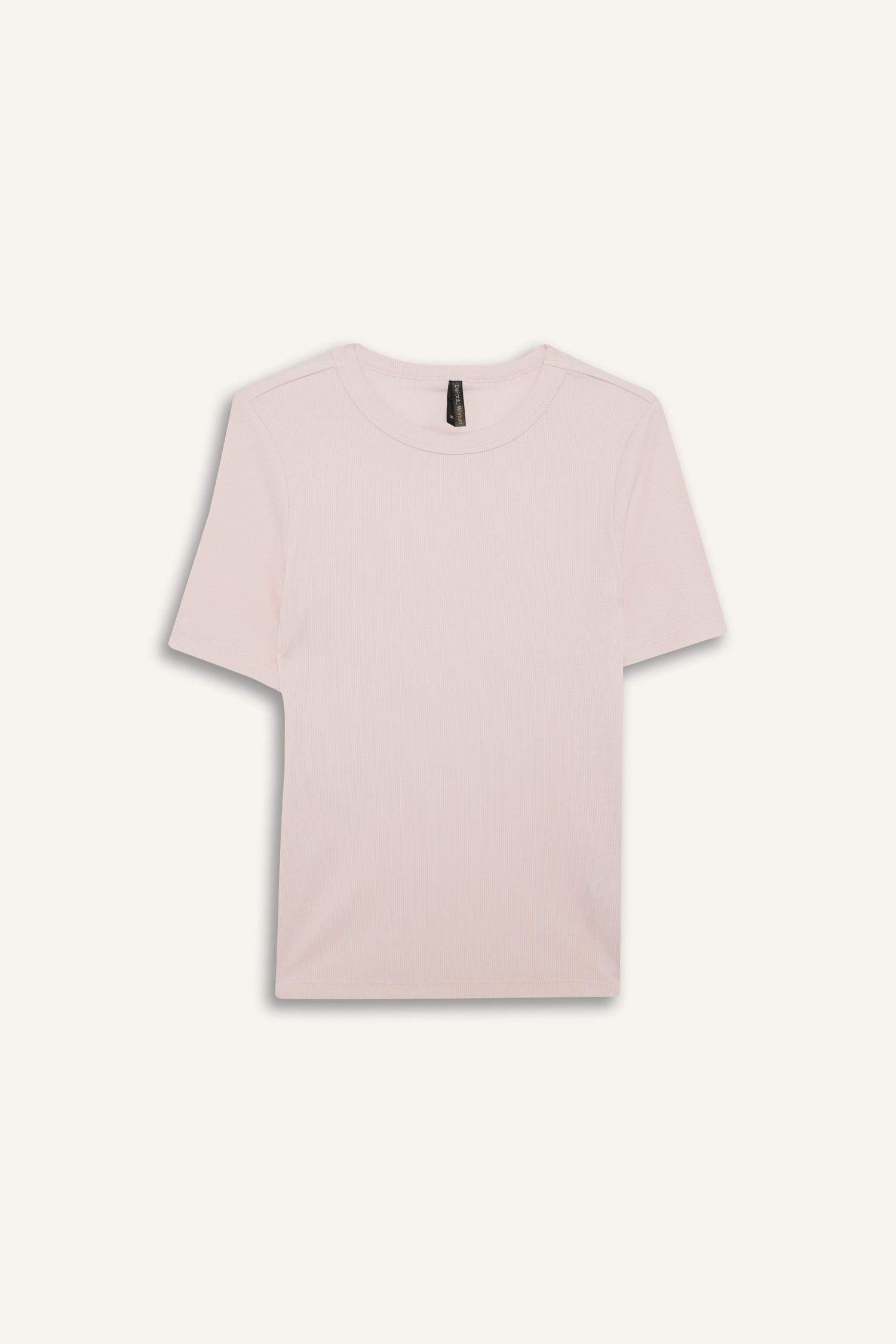 Базовая футболка кашкорсе Slim Fit с круглым вырезом и коротким рукавом