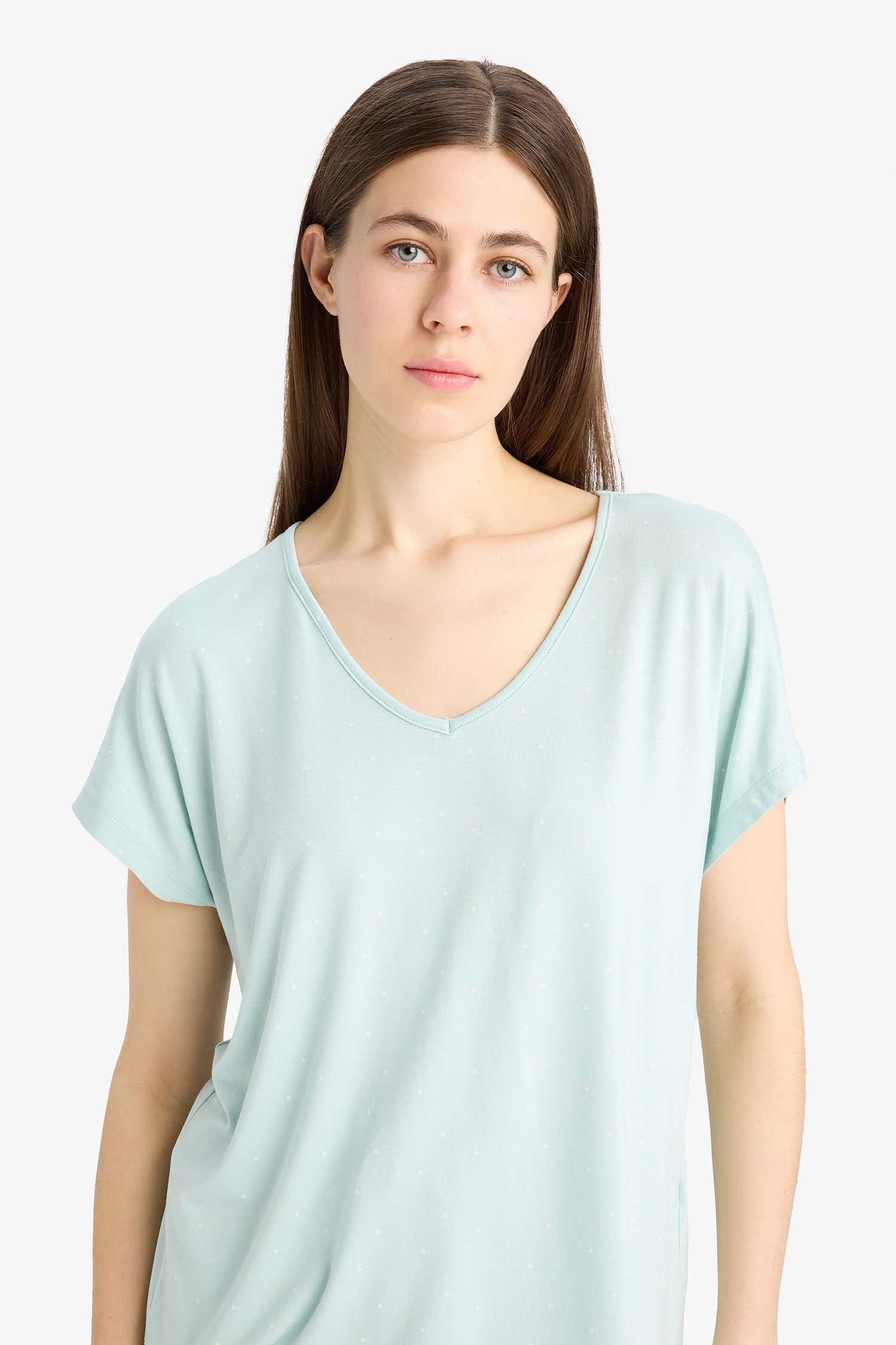 Regular Fit Short Sleeve 2 Piece Viscose Set