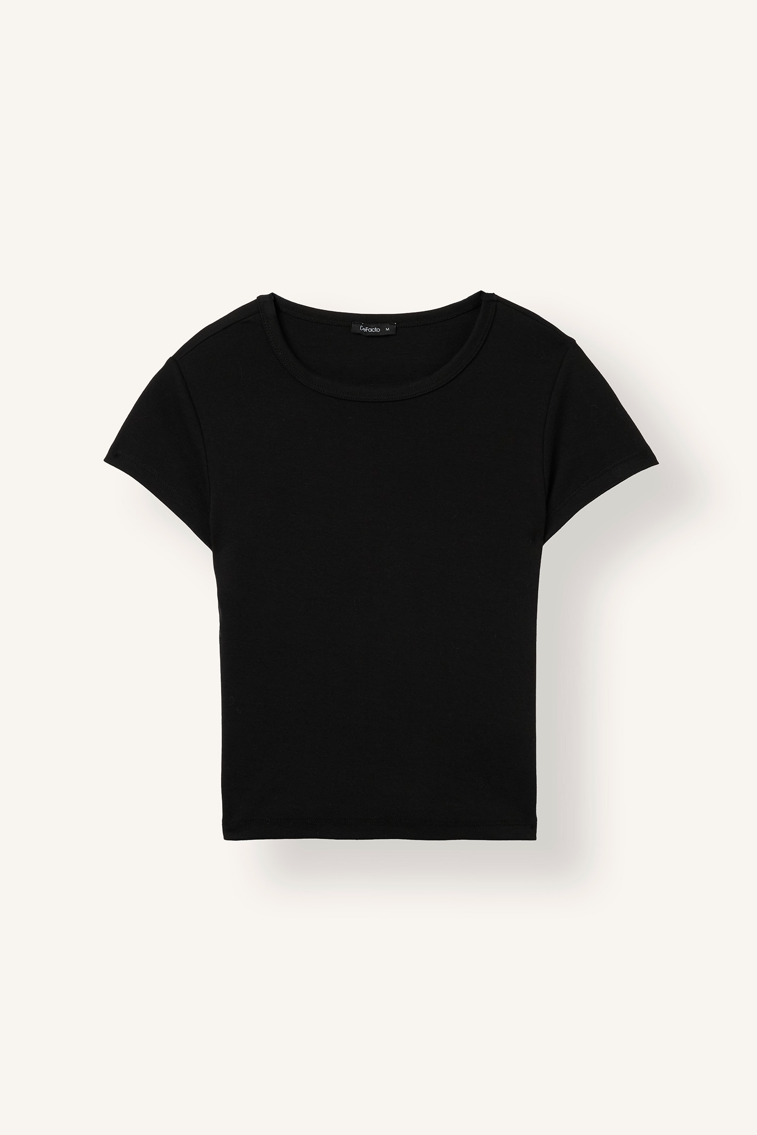 DeFacto Fitted Bisiklet Yaka Ribana Basic Tişört görsel 6