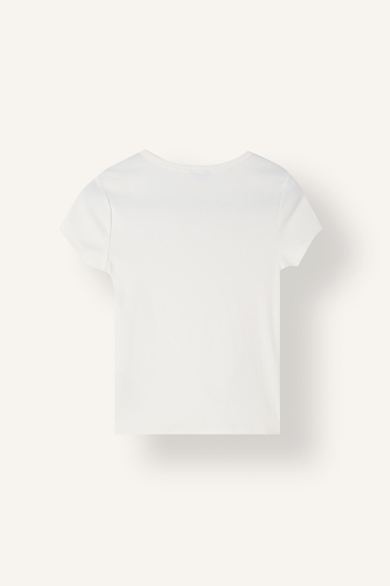 DeFacto Fitted Bisiklet Yaka Ribana Basic Tişört görsel 4