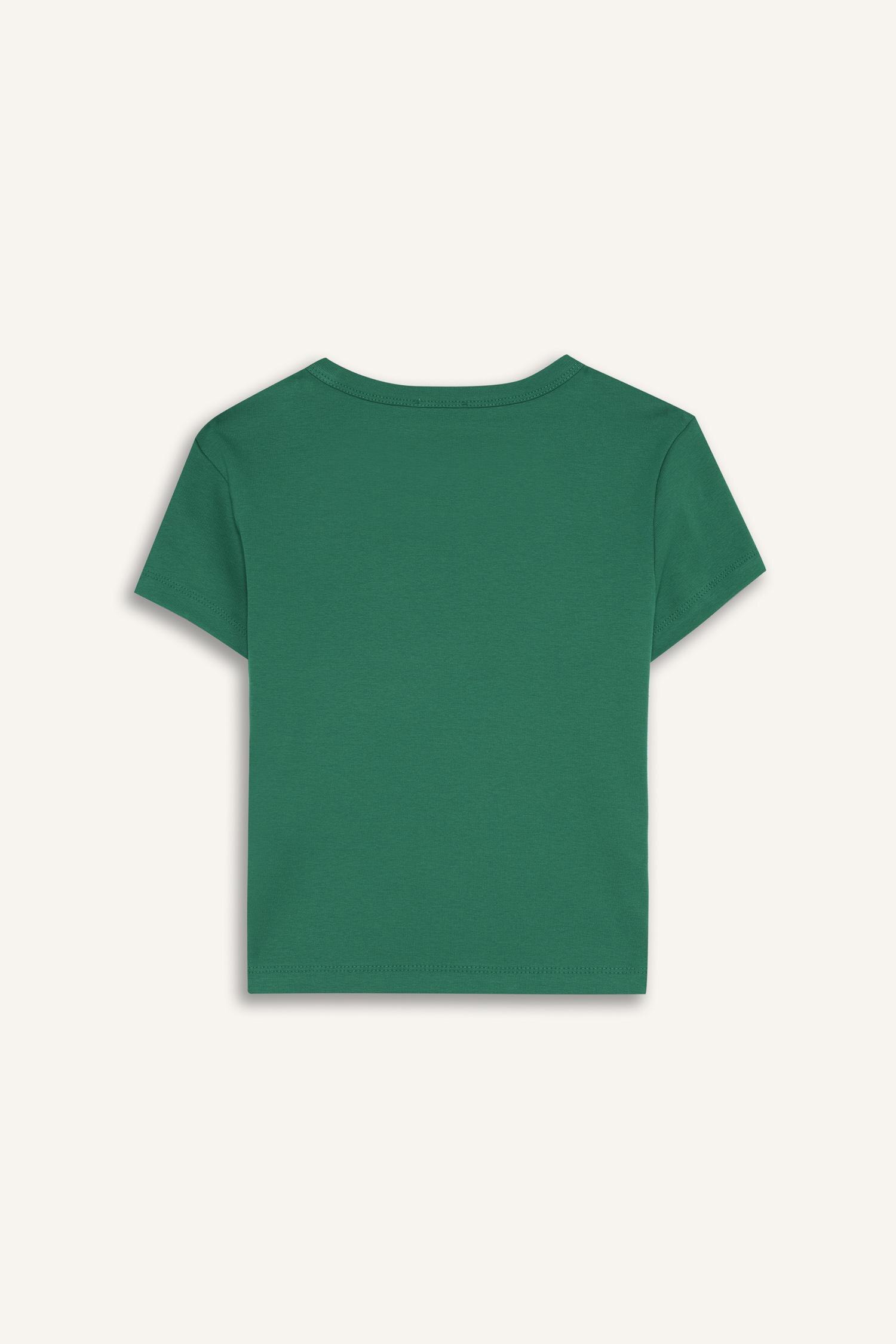 DeFacto Fitted Bisiklet Yaka Ribana Basic Tişört görsel 8