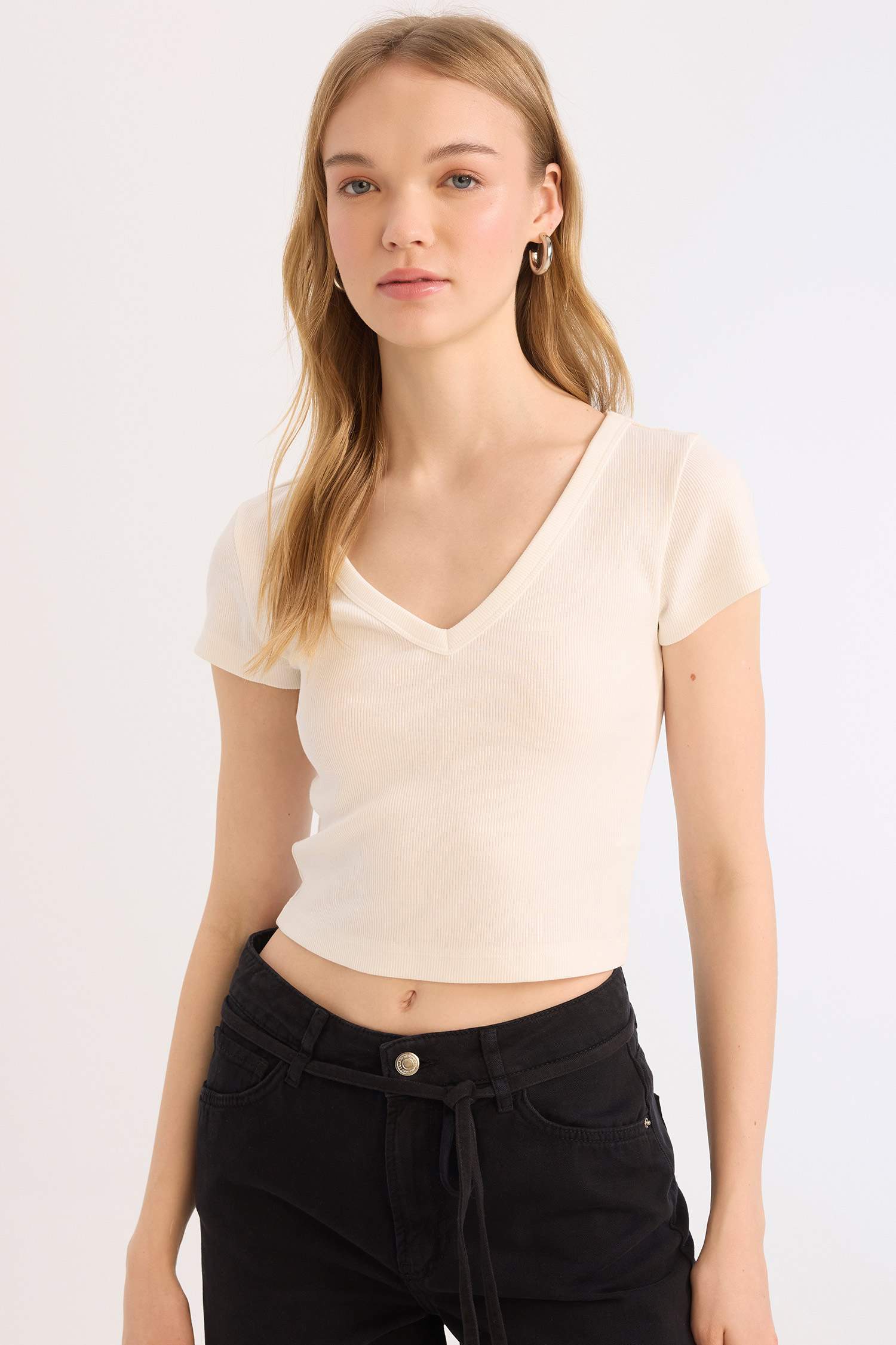 Slim Fit Camisole Short Sleeve T-Shirt