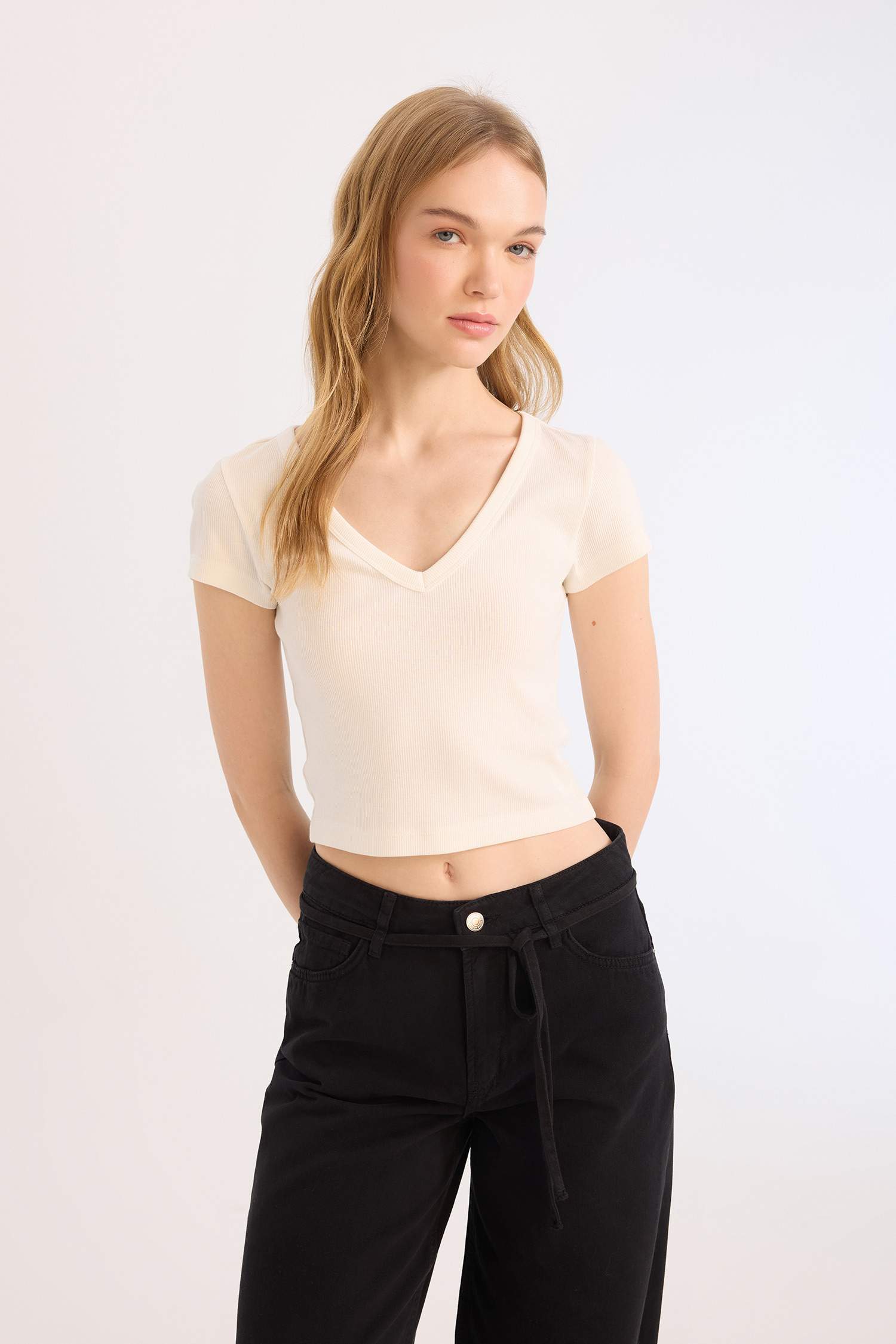 Slim Fit Camisole Short Sleeve T-Shirt