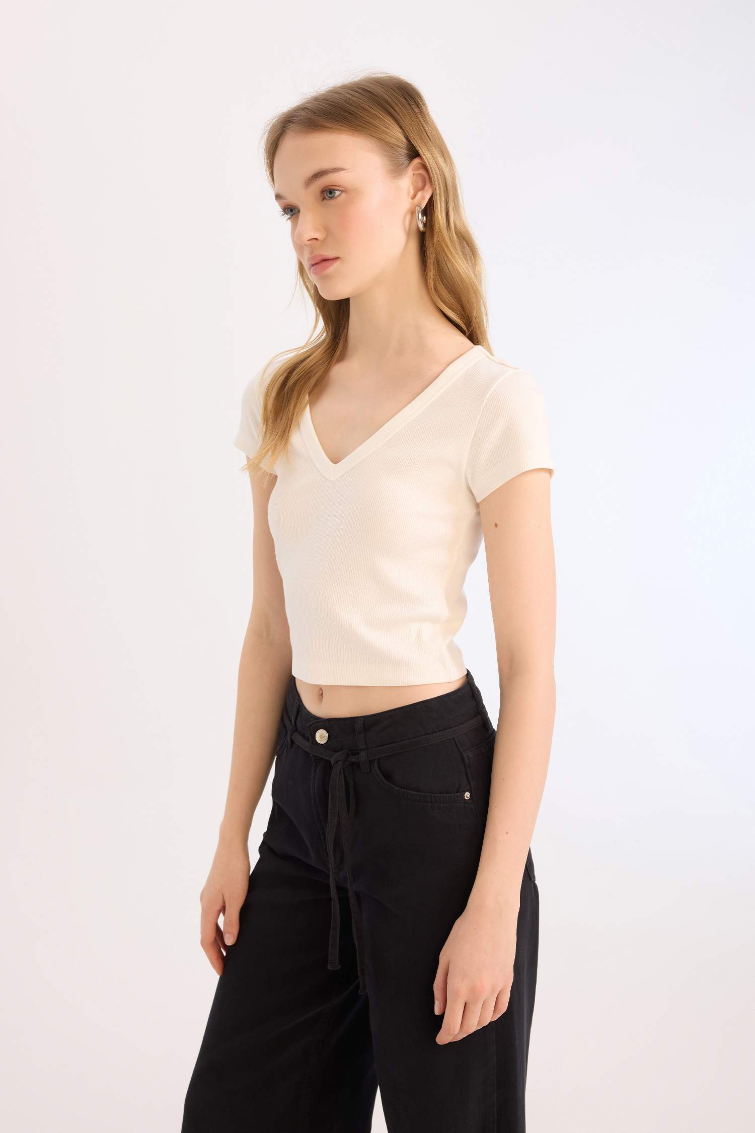 Slim Fit Camisole Short Sleeve T-Shirt