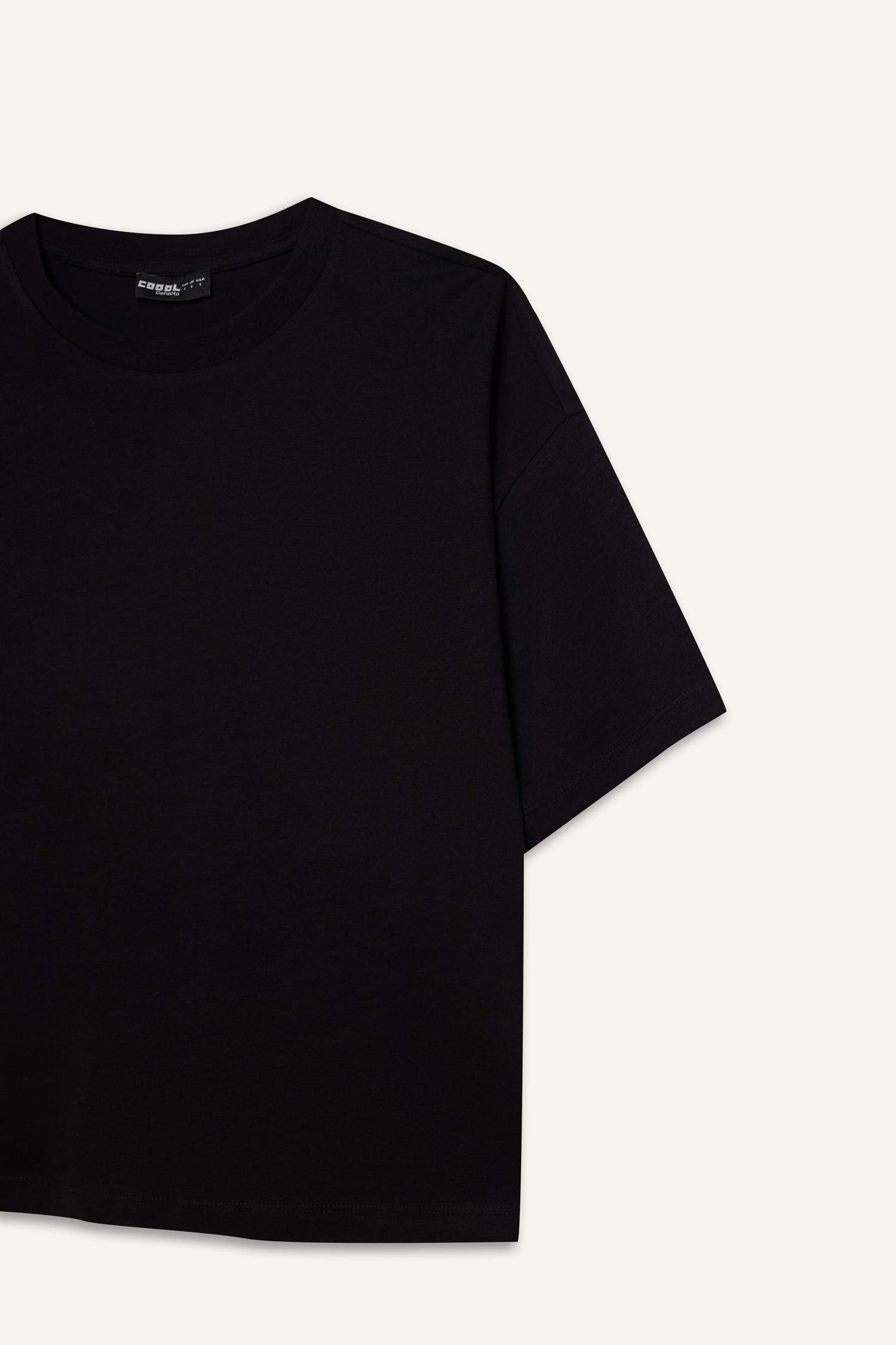 T-shirt épais à col rond et coupe ample