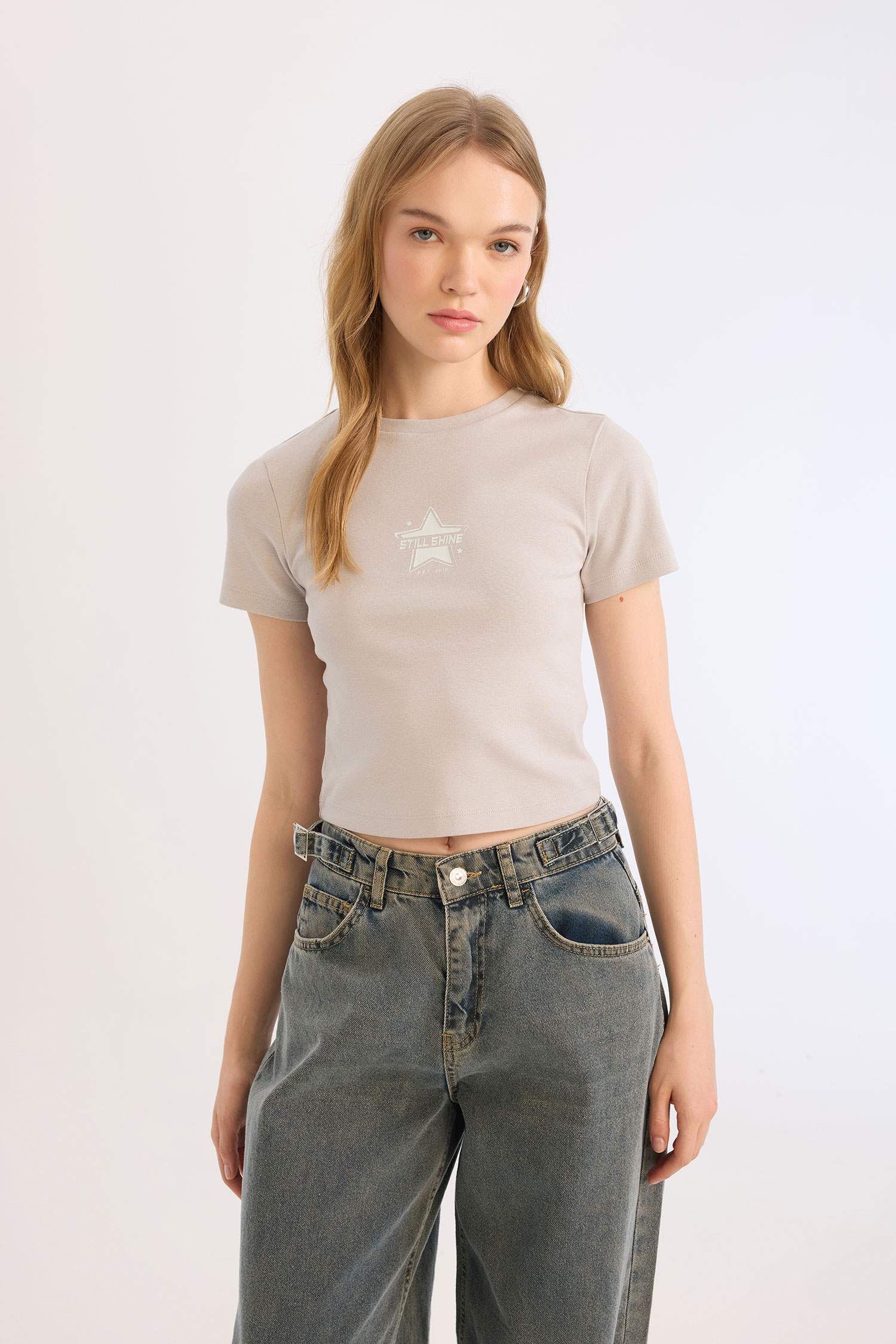 Coool обтягивающая футболка с коротким рукавом и принтом из ткани рибана