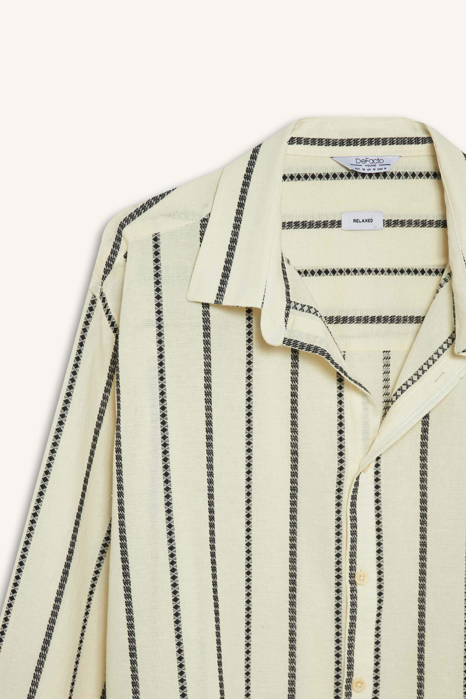 Relax Fit Striped Long Sleeve Shirt