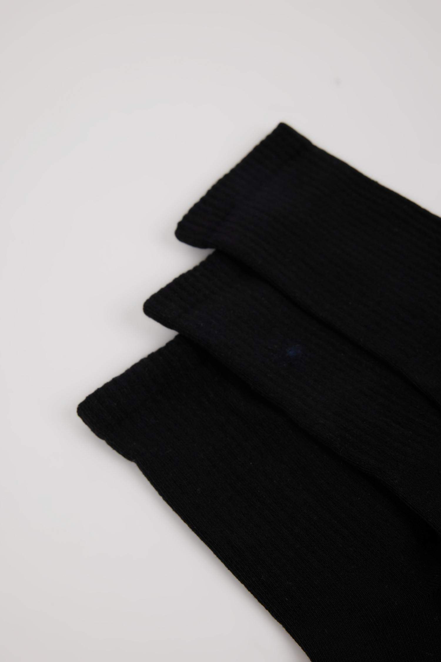 Erkek Rahat Lastikli 3'lü Pamuklu Uzun Çorap